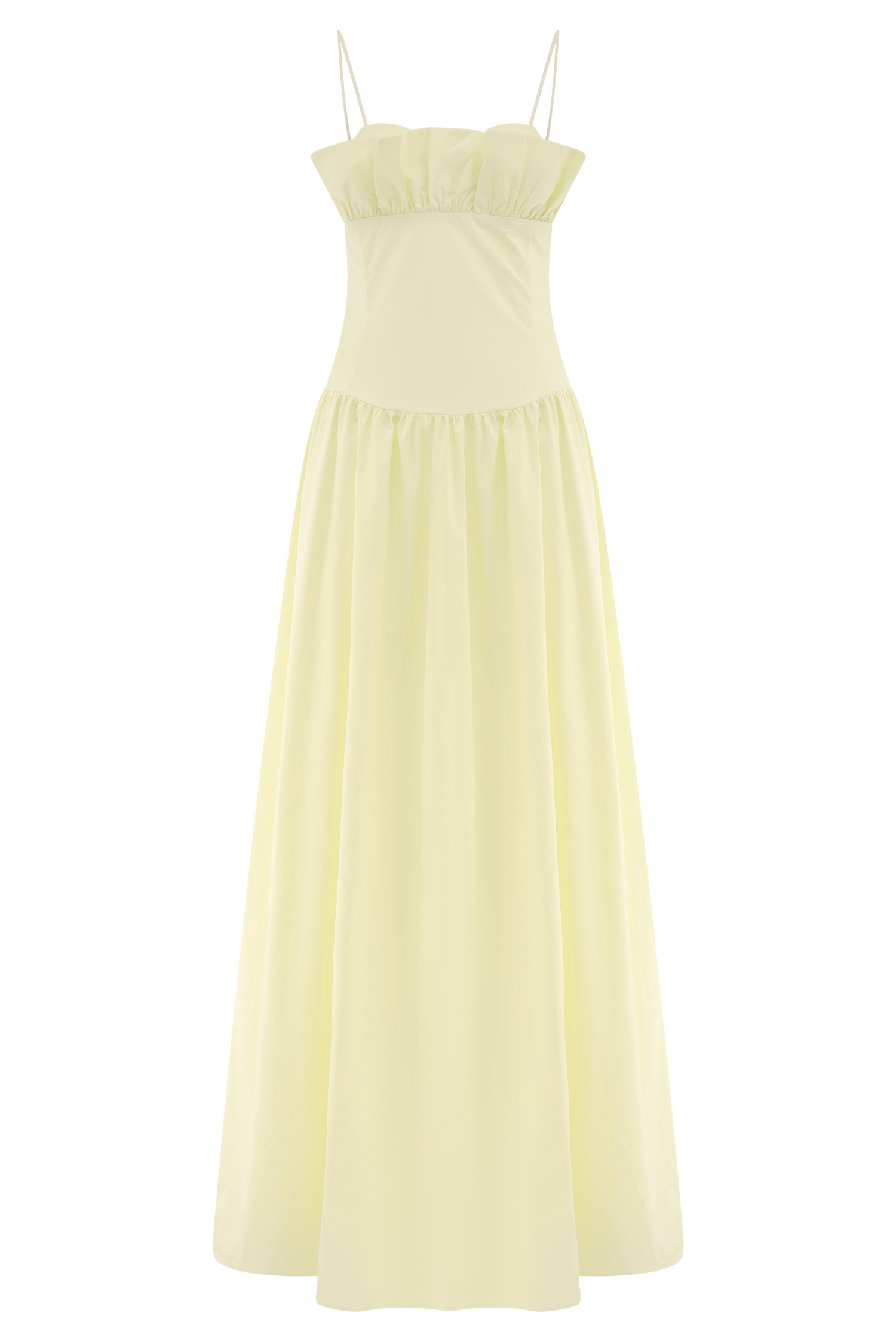 Janis Cotton Frill Maxi Dress - Lemon - Image 7