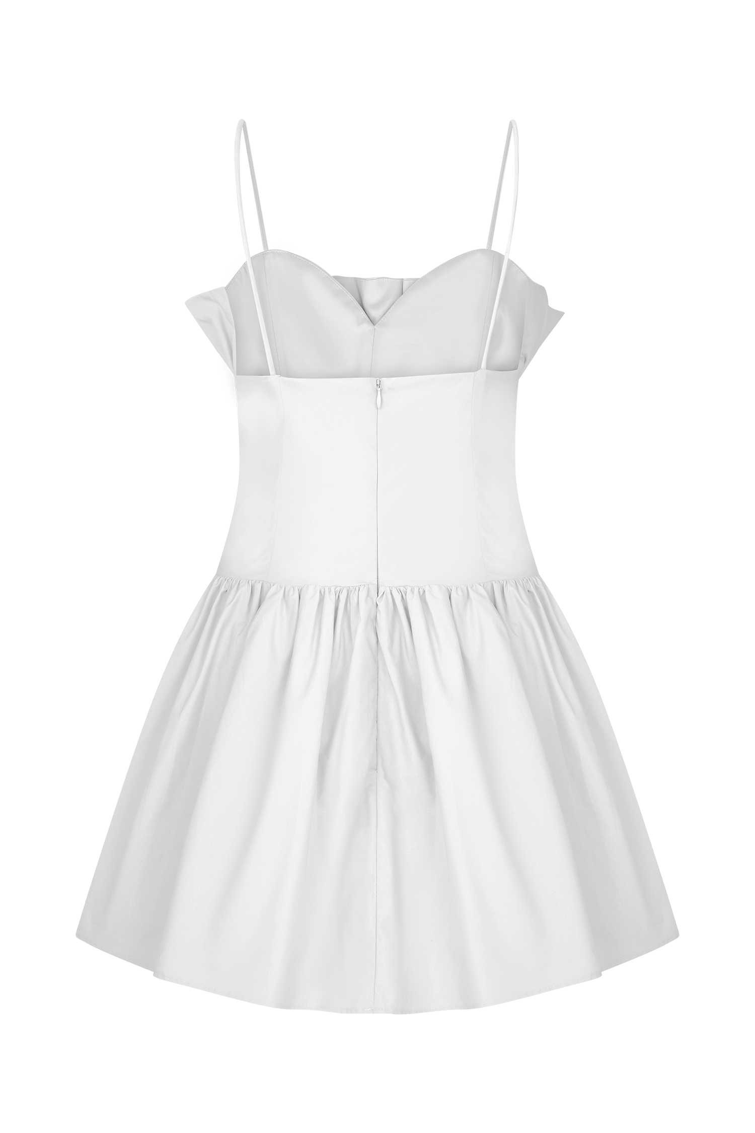 Janis Cotton Frill Mini Dress - White - Image 6
