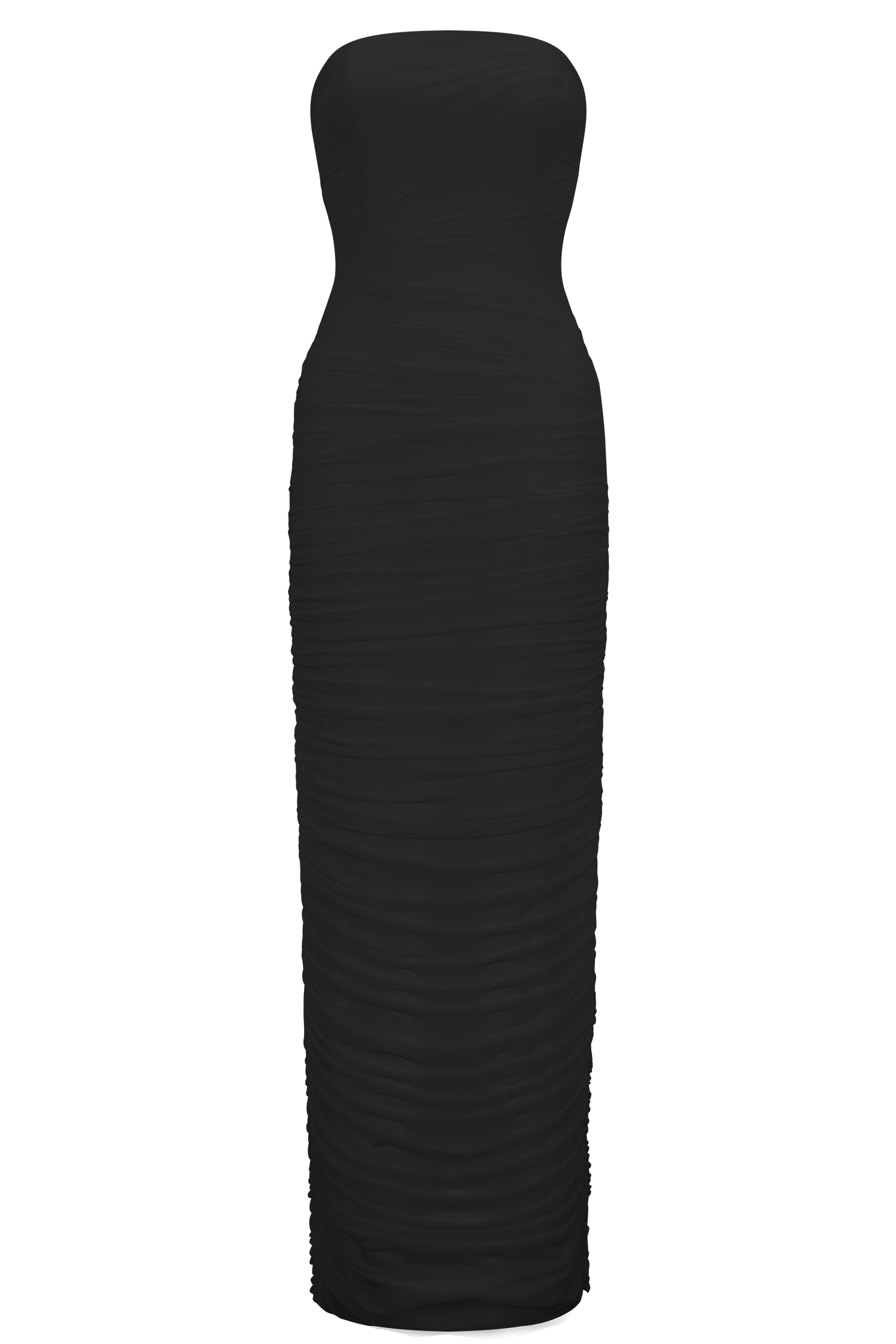 Jianna Strapless Mesh Maxi Dress - Black - Image 8