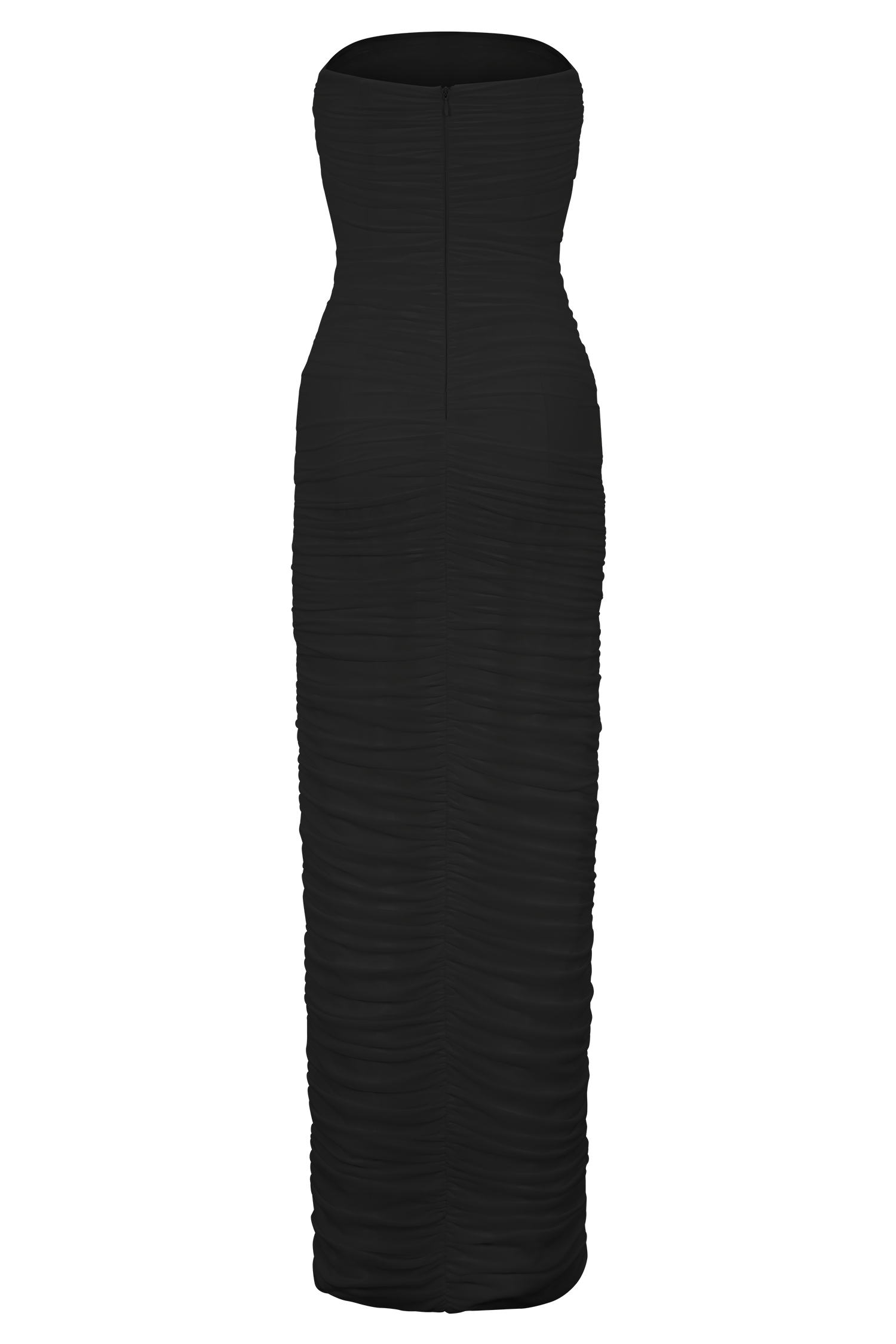 Jianna Strapless Mesh Maxi Dress - Black - Image 7