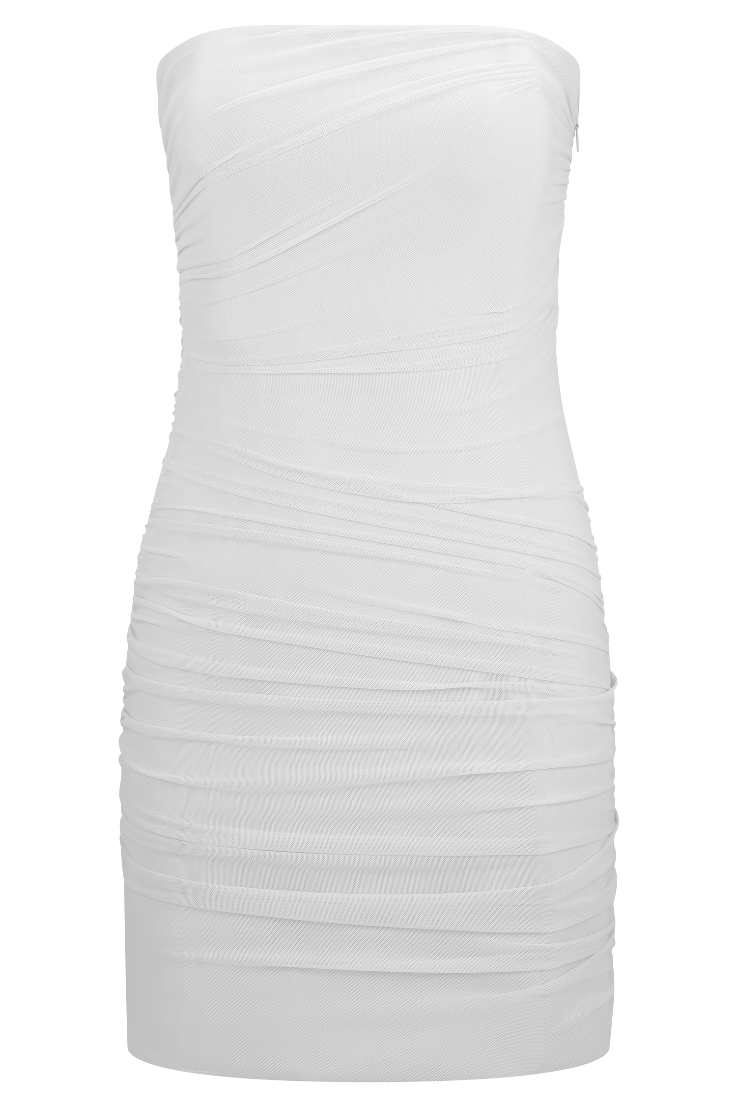 Jianna Strapless Mesh Mini Dress - White - Image 7