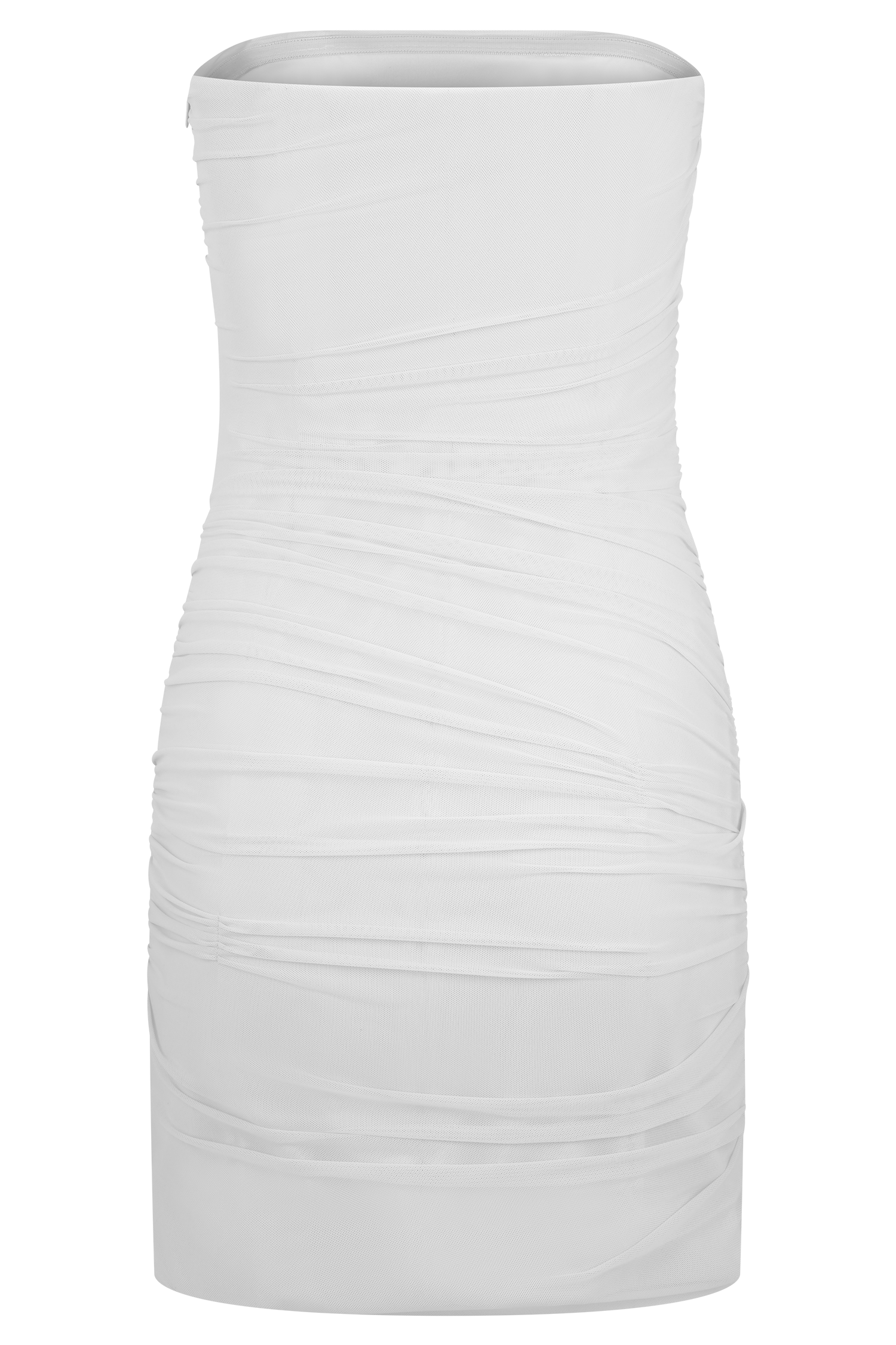 Jianna Strapless Mesh Mini Dress - White - Image 6