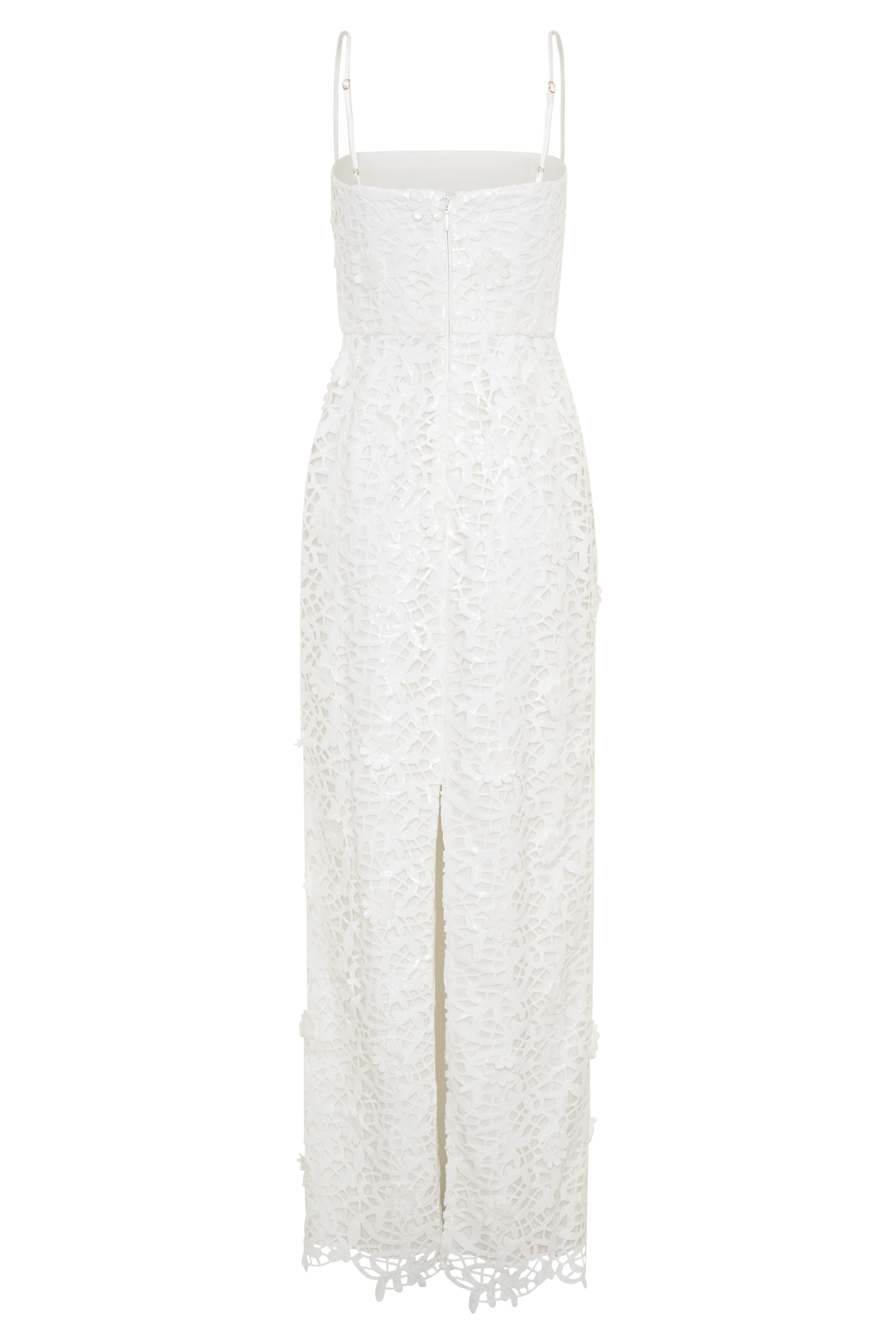 Josefa Sequin Lace Maxi Dress - White - Image 7