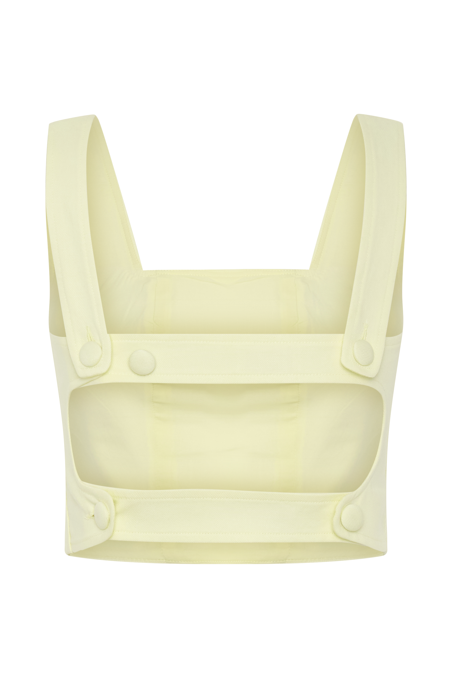 Josephine Crop Top With Open Back - Lemon - Image 8