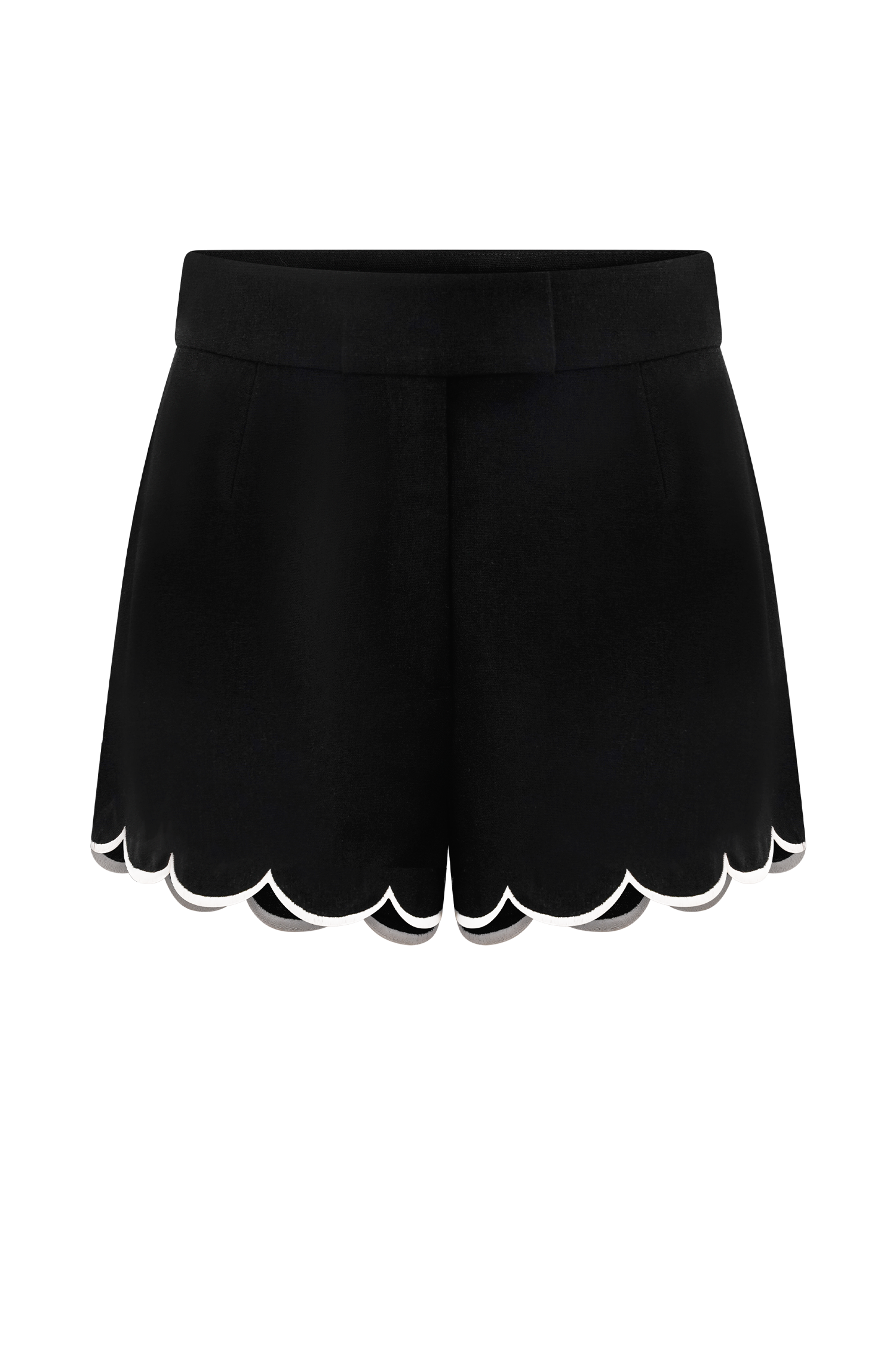 Judith Scallop Shorts - Black - Image 7