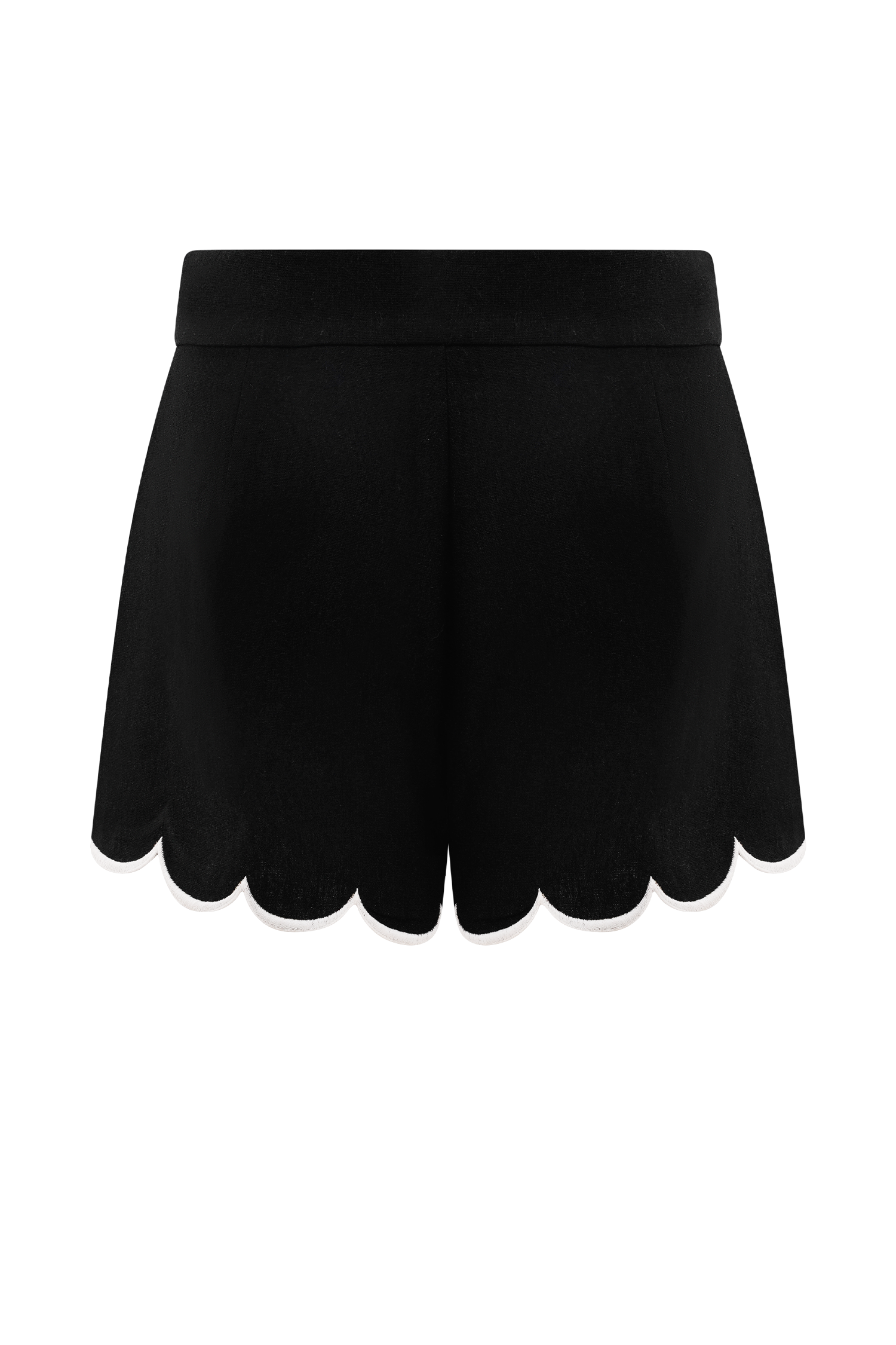 Judith Scallop Shorts - Black - Image 6
