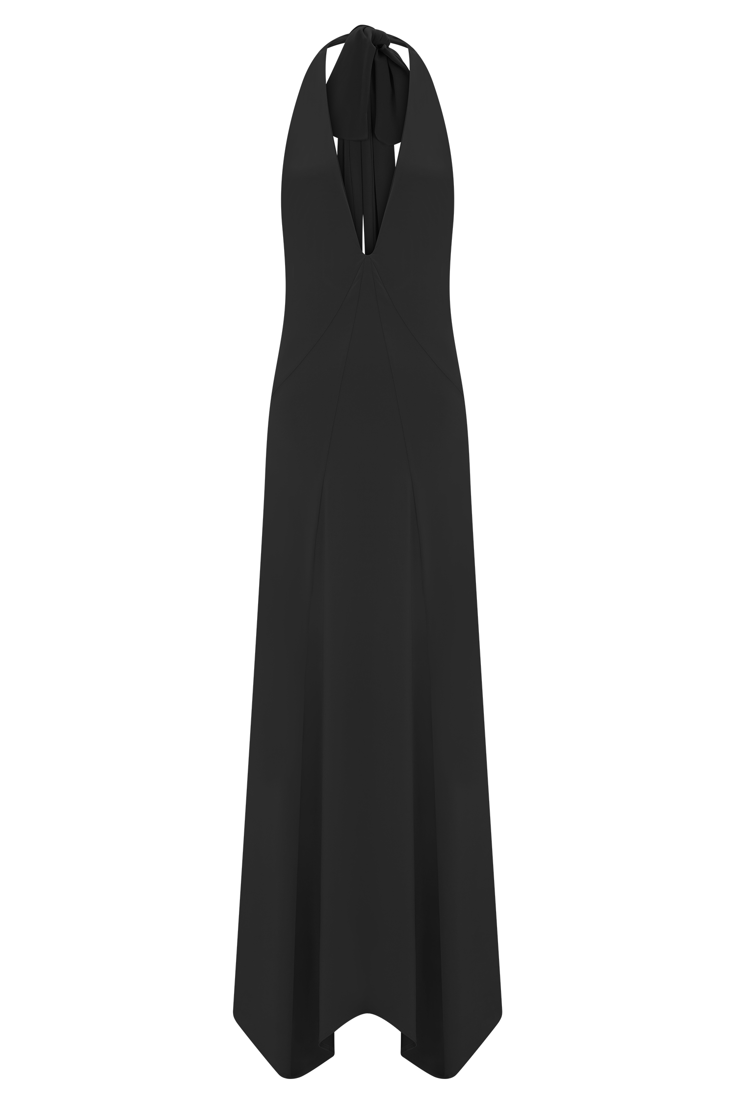 Juliet Slinky Maxi Dress With Scarf - Black - Image 8