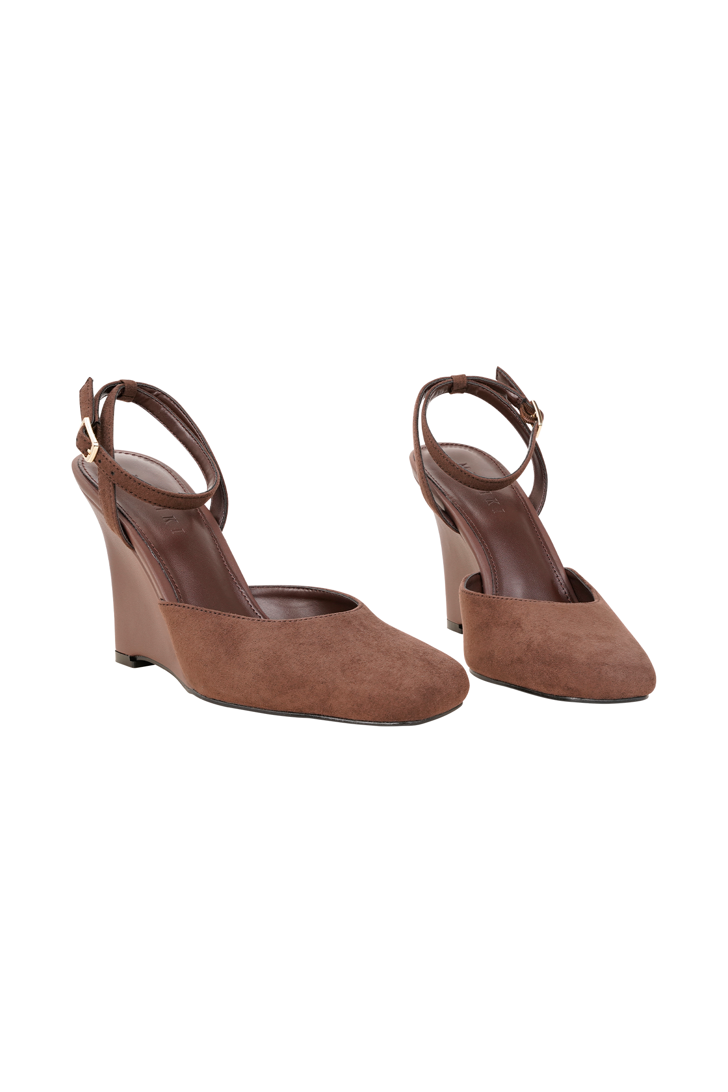 Kaleen Faux Suede Wedge Heel - Chocolate - Image 7