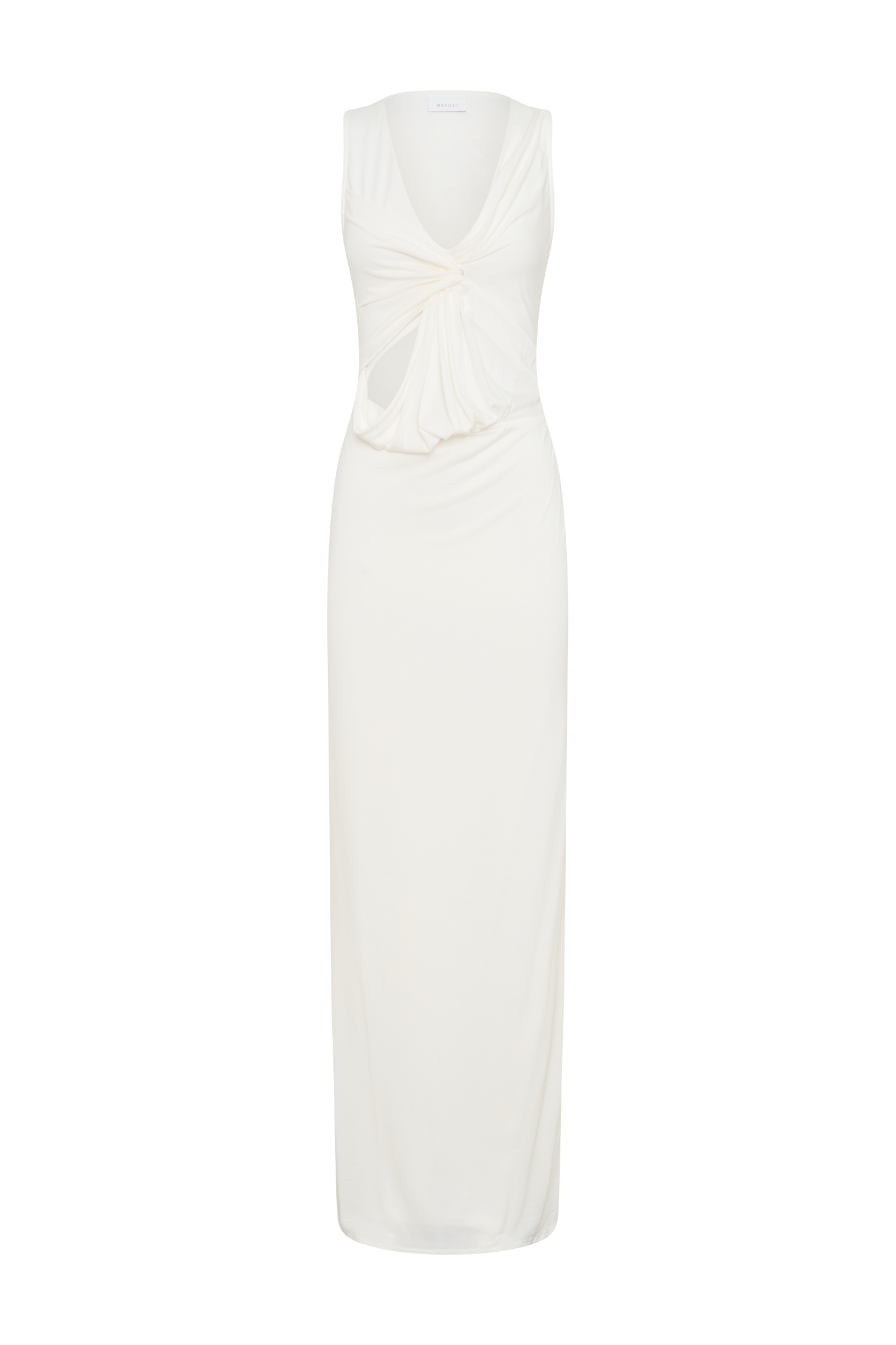 Kassidy Peached Jersey Maxi Dress - Ivory - Image 7