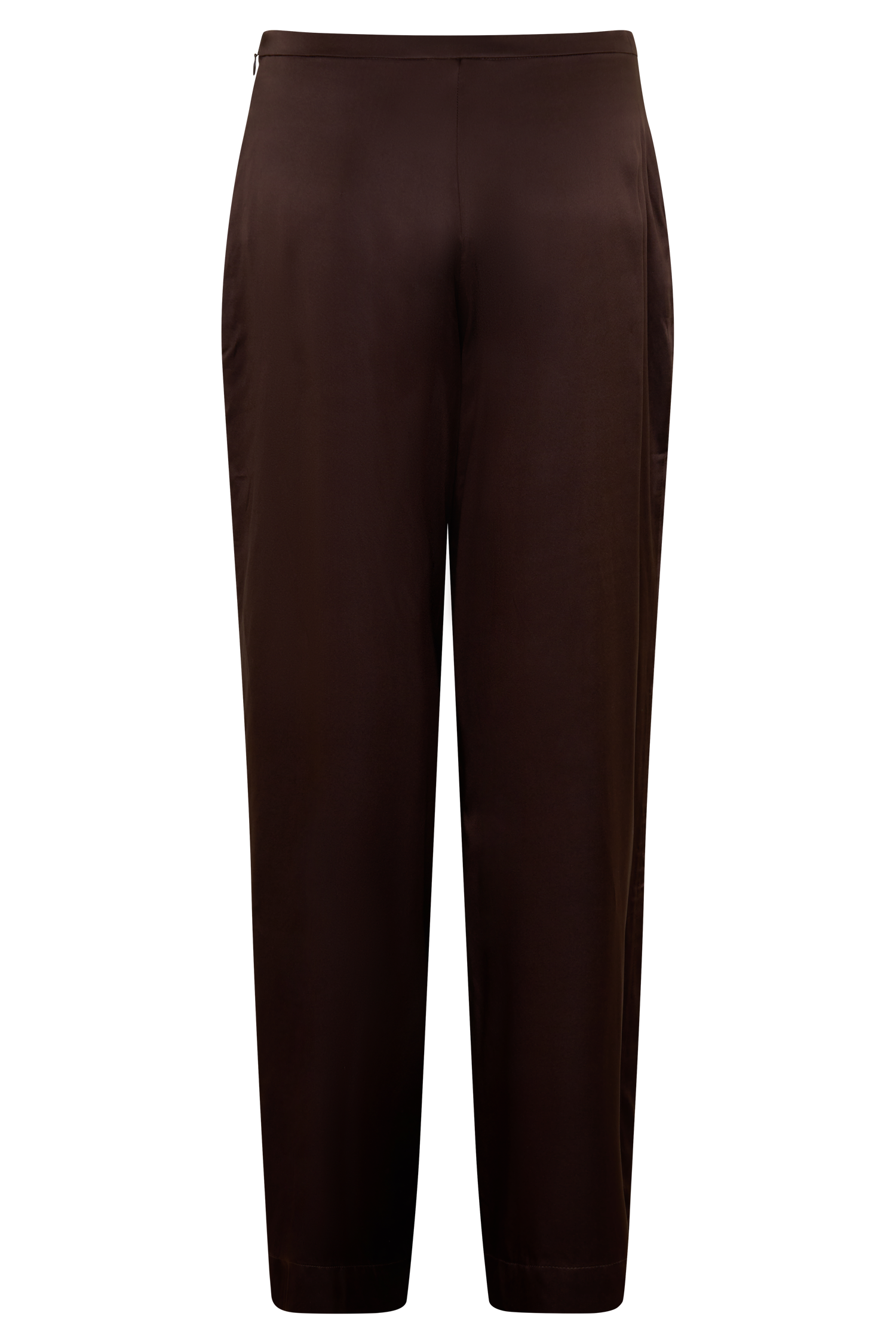 Kayla Silk Blend Straight Leg Pants - Dark Chocolate - Image 8
