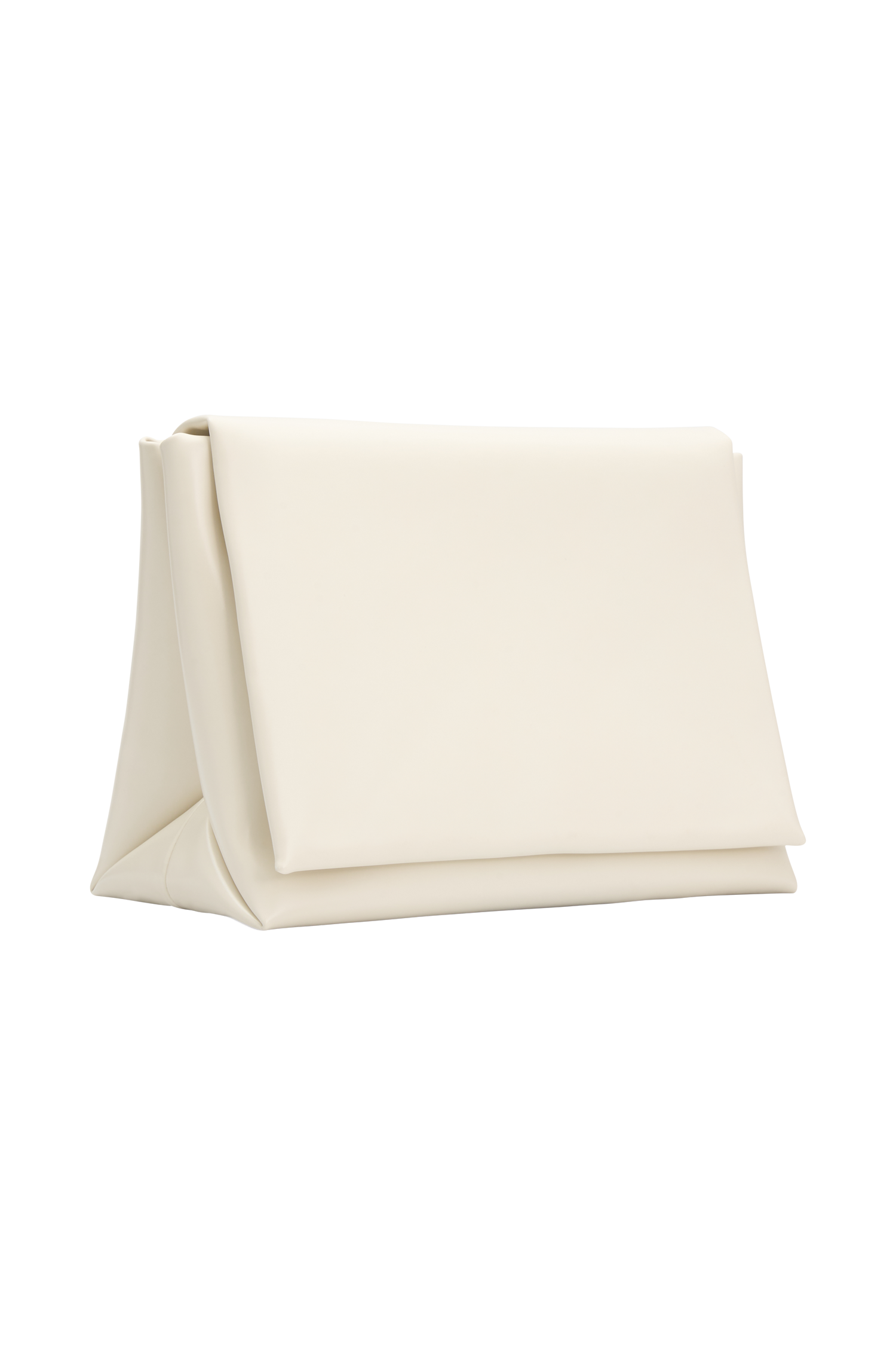 Kiera Faux Leather Oversized Clutch - Ivory - Image 6