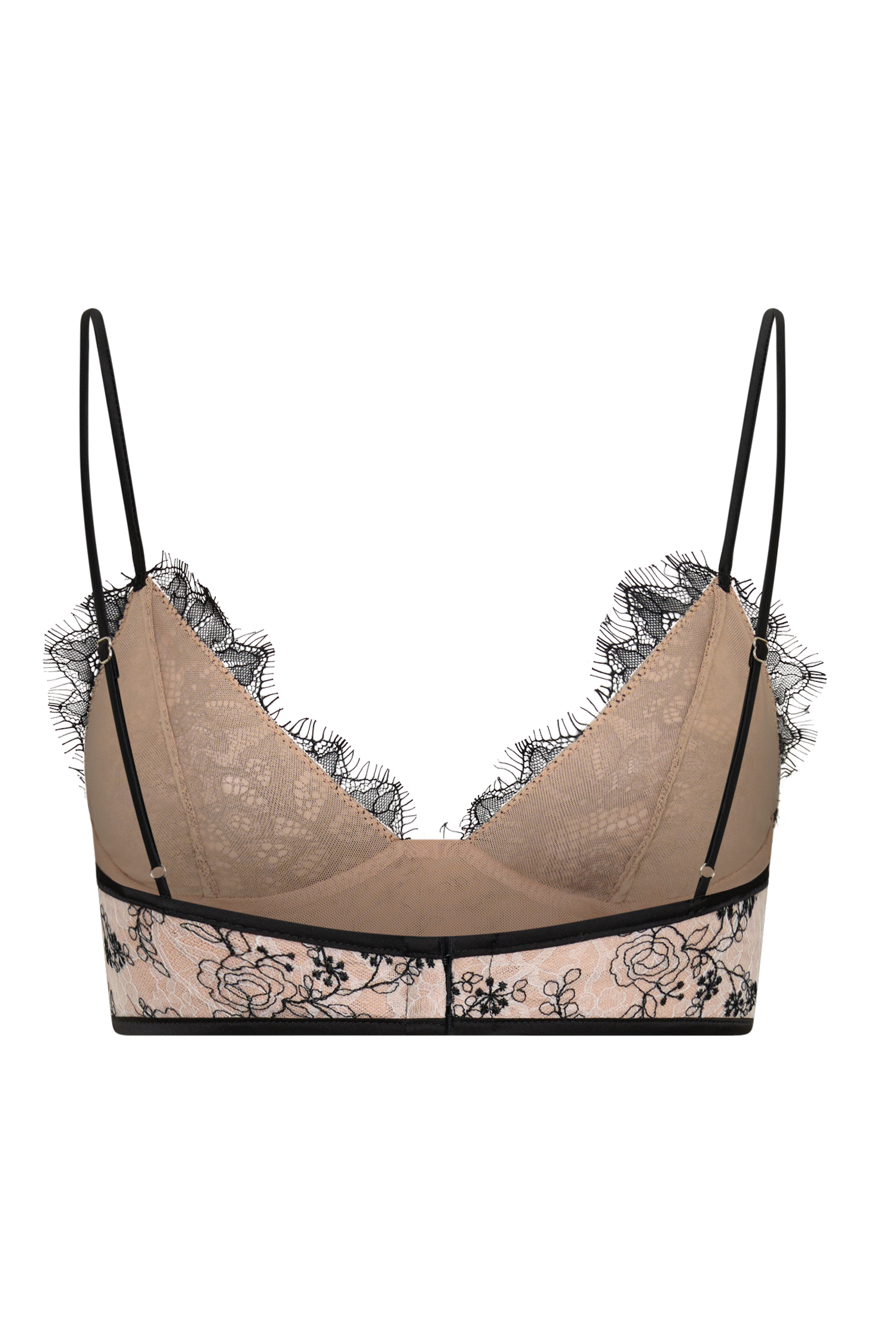 Kimberly Lace Sleeveless Crop Top - Nude Lace - Image 10