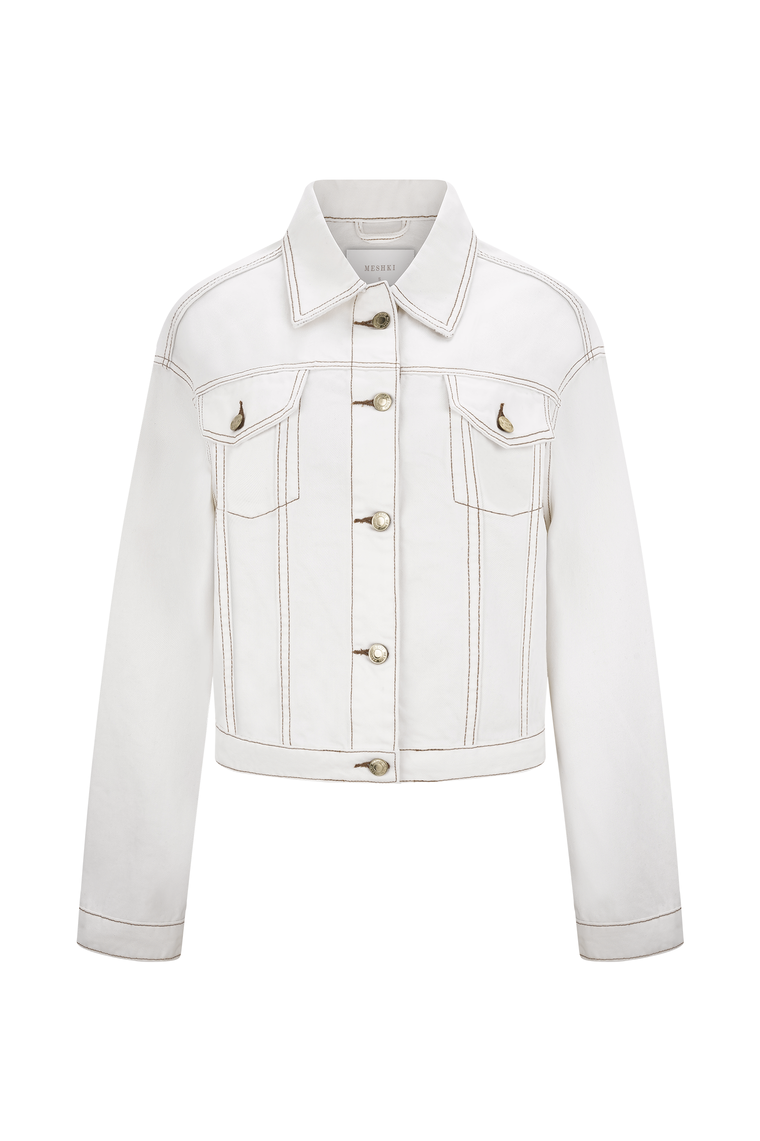 Kirra Cinched Denim Jacket - White - Image 10