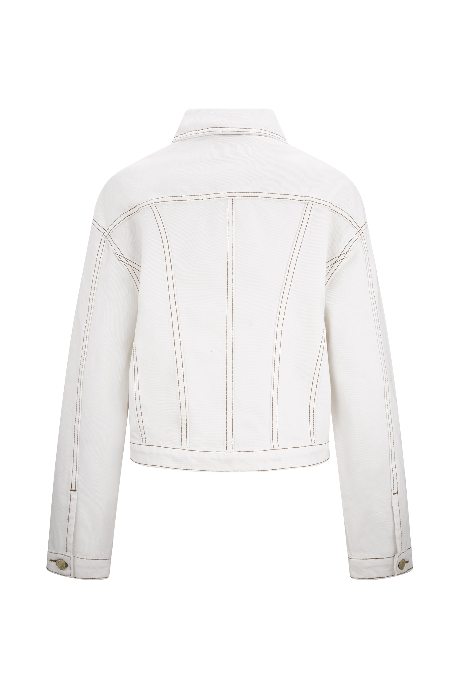 Kirra Cinched Denim Jacket - White - Image 9
