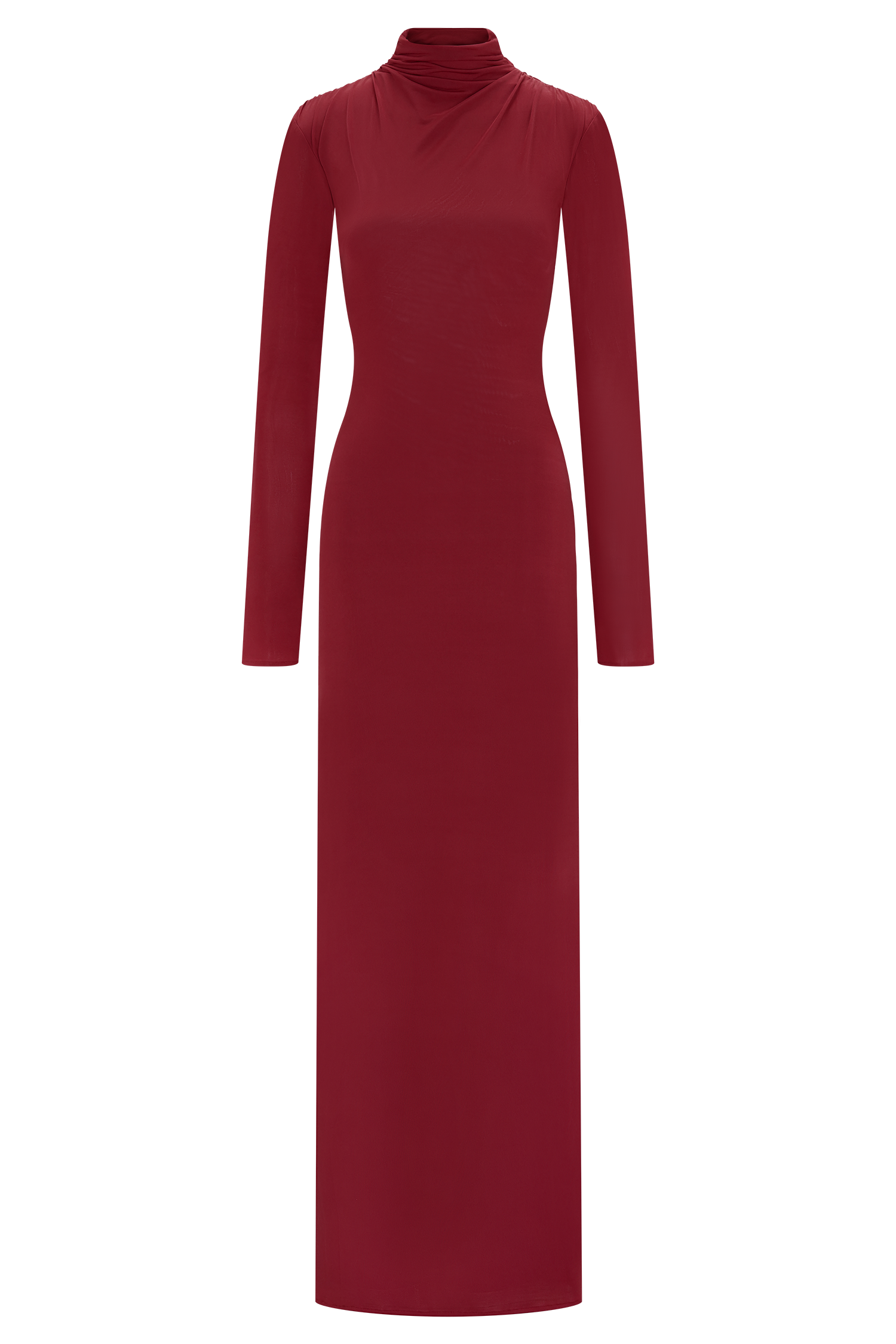 Kiyah Slinky Cut Out Maxi Dress - Red - Image 10