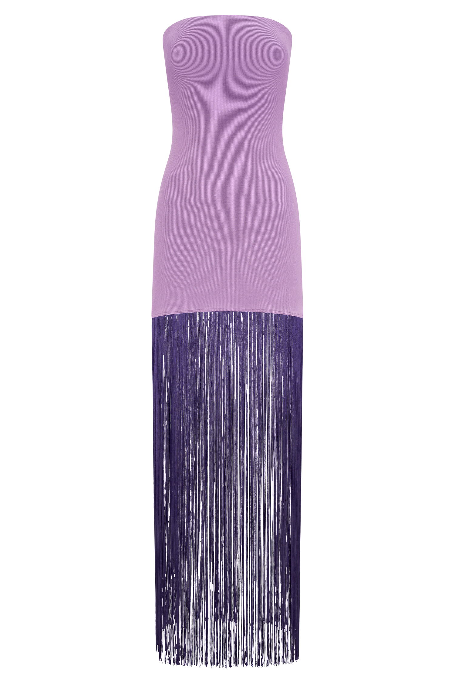 Koah Fringe Bandage Knit Maxi Dress - Purple - Image 10