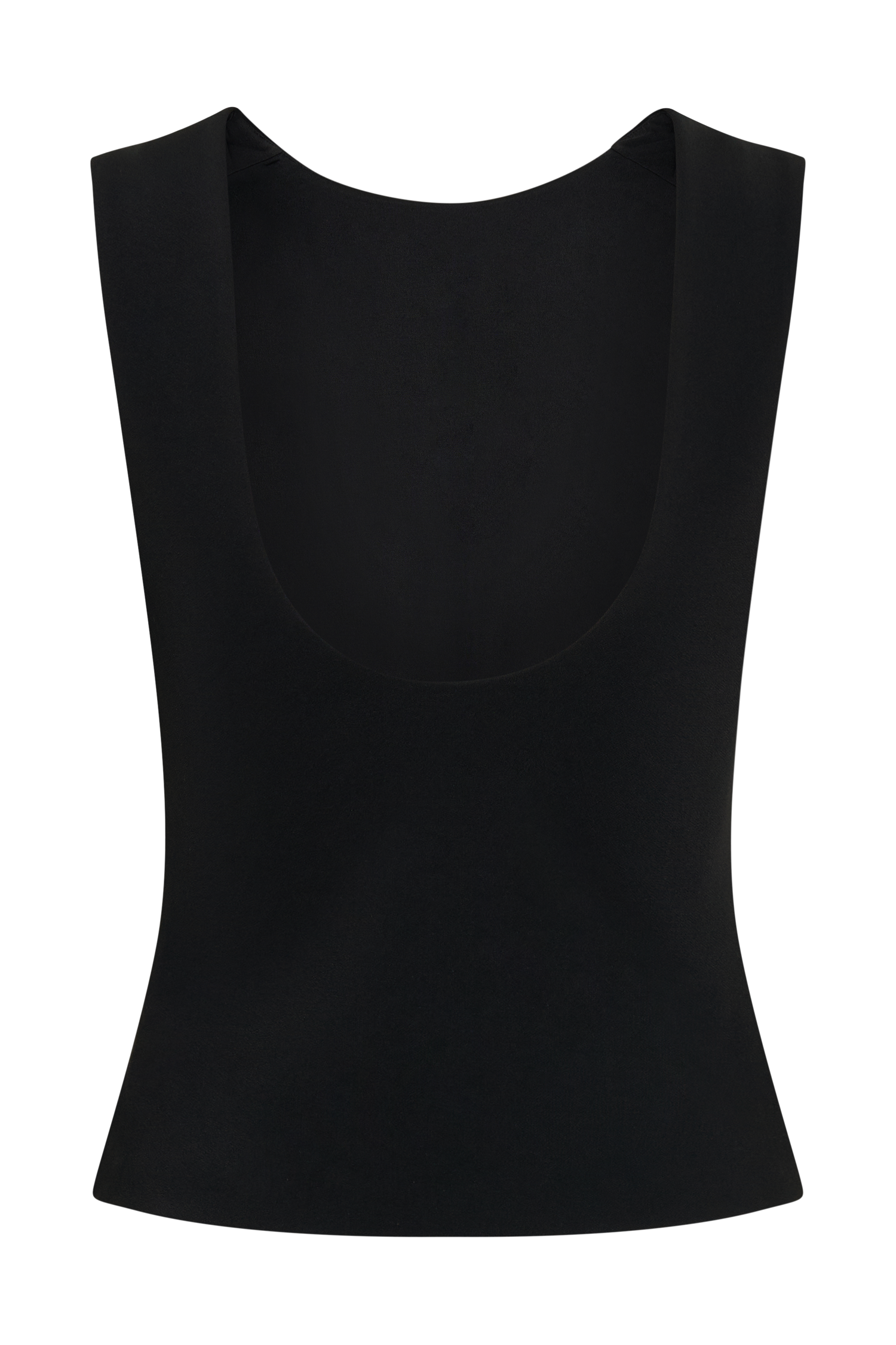 Kyra Open Back Scuba Crepe Top - Black - Image 10