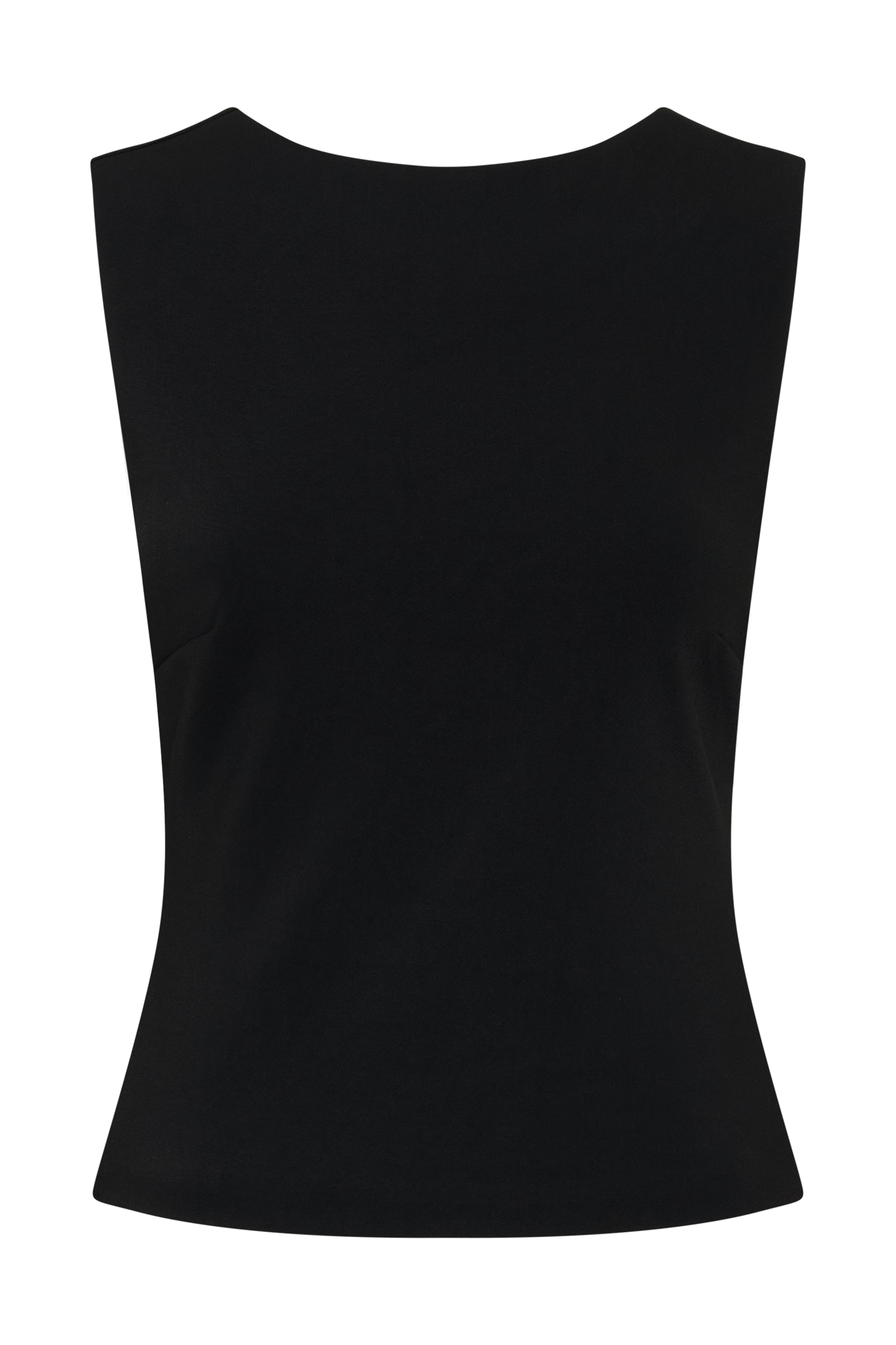 Kyra Open Back Scuba Crepe Top - Black - Image 11
