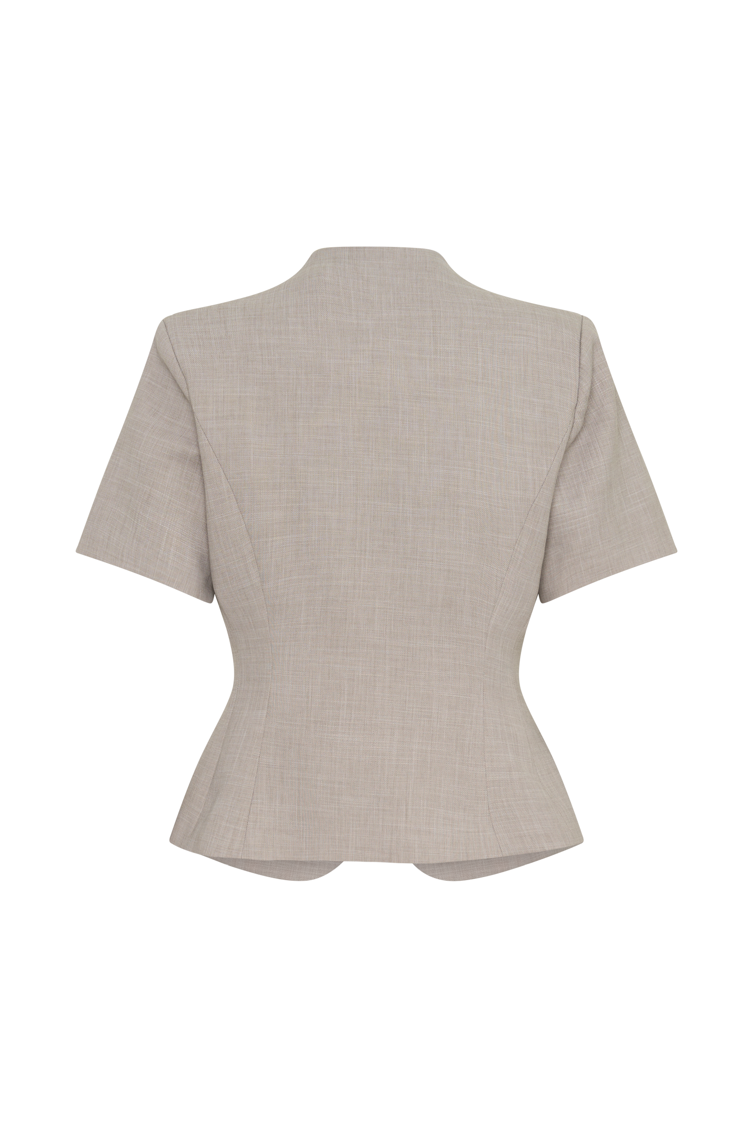 Laila Suiting Short Sleeve Top - Grey - Image 8