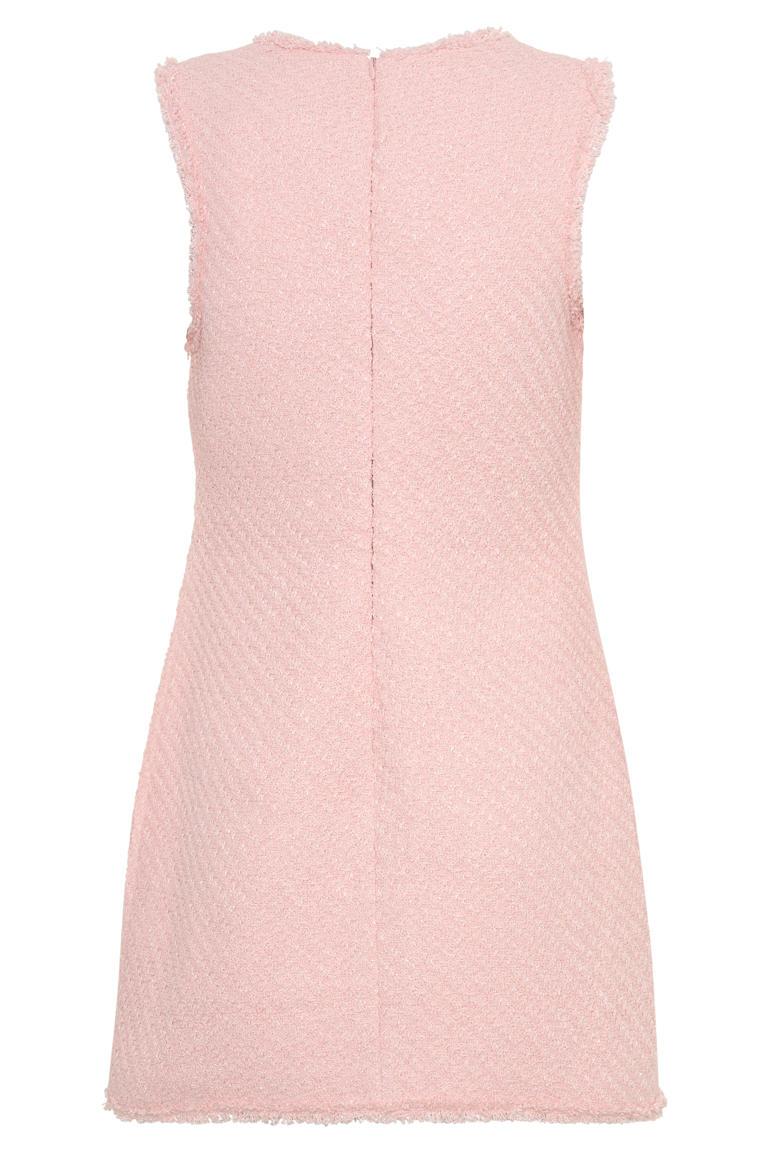 Lea Tweed Sleeveless Mini Dress - Baby Pink - Image 10