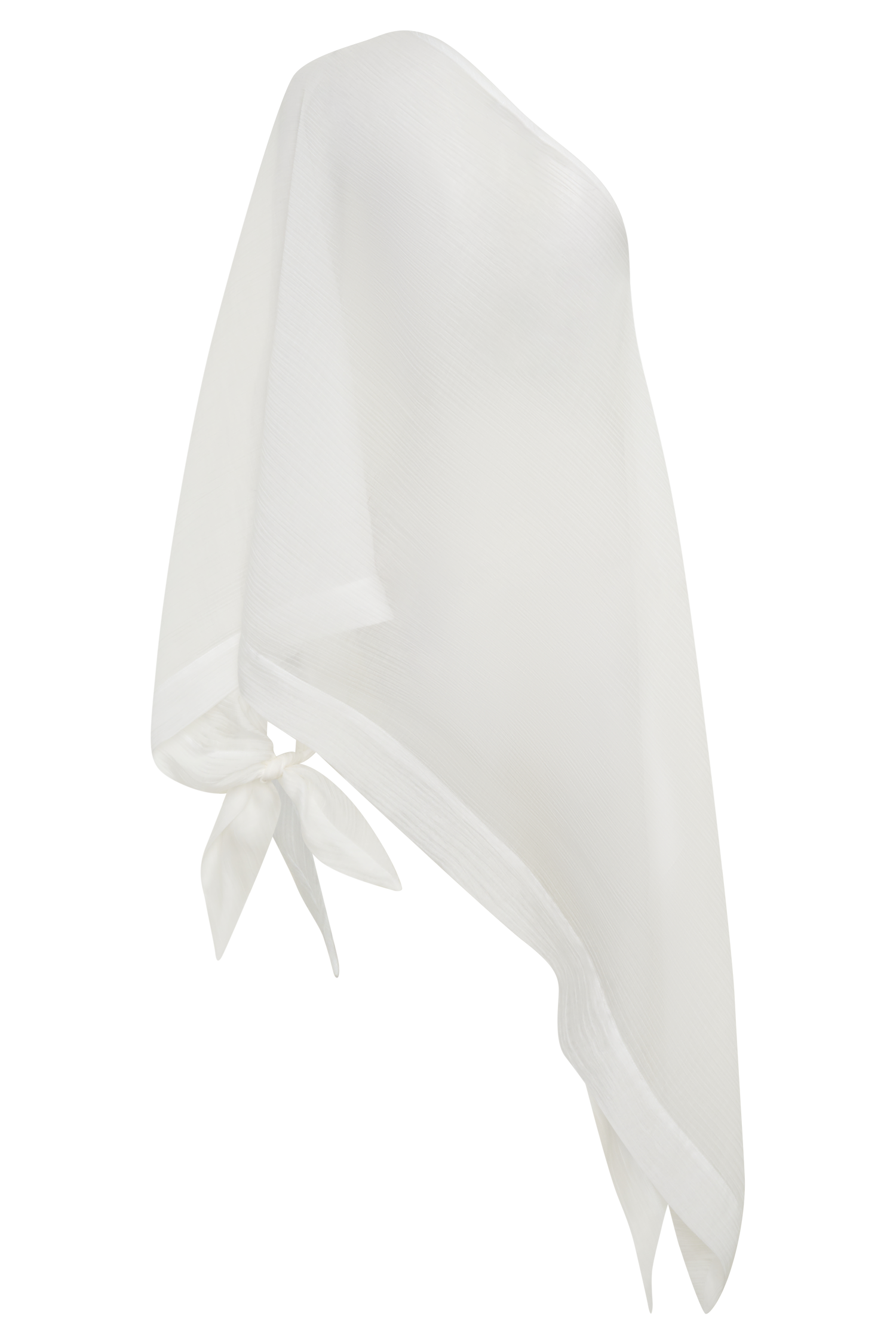Leilani Sheer Draped Asymmetric Top - Ivory - Image 9