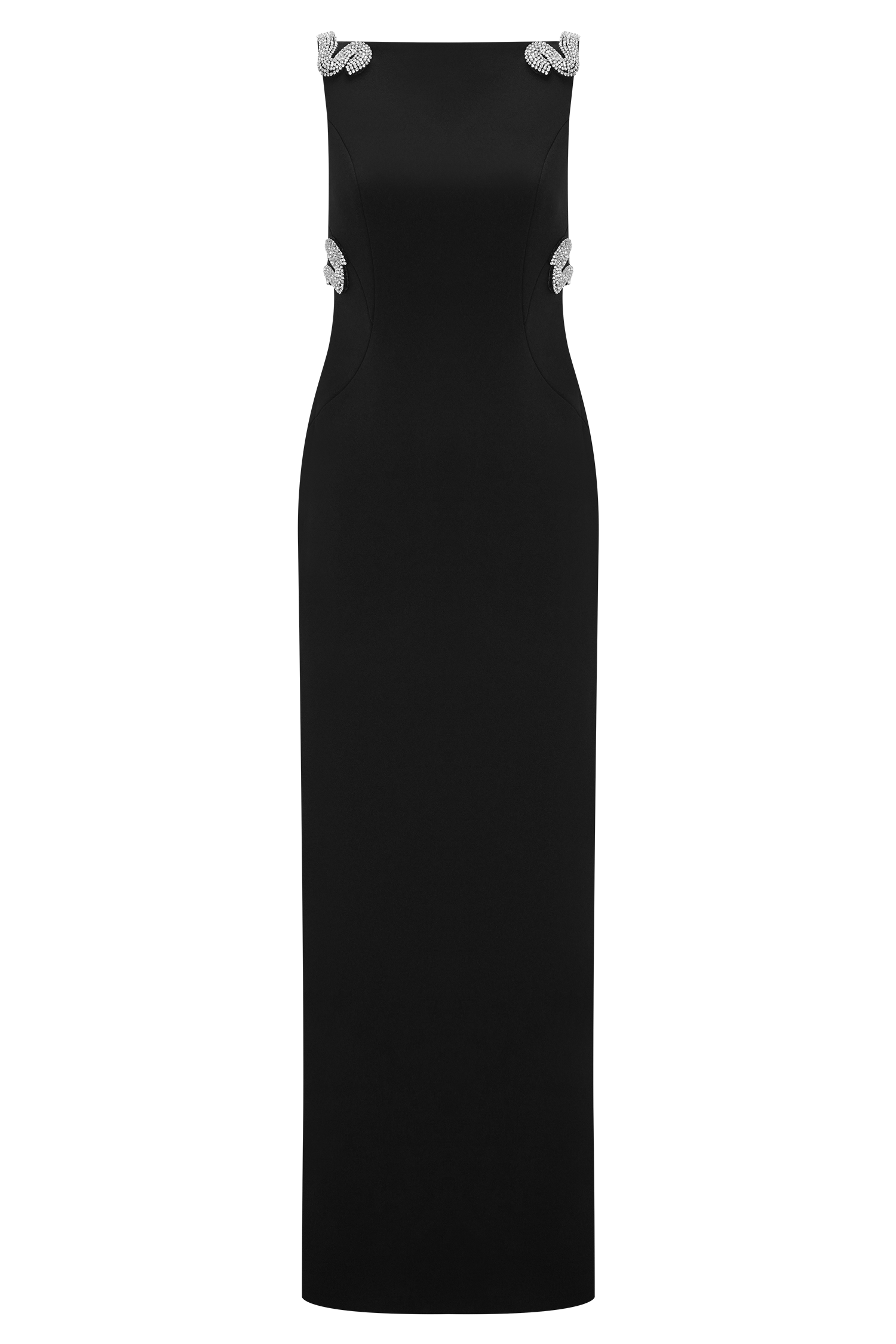 Lorde Embellished Crepe Maxi Dress - Black - Image 13
