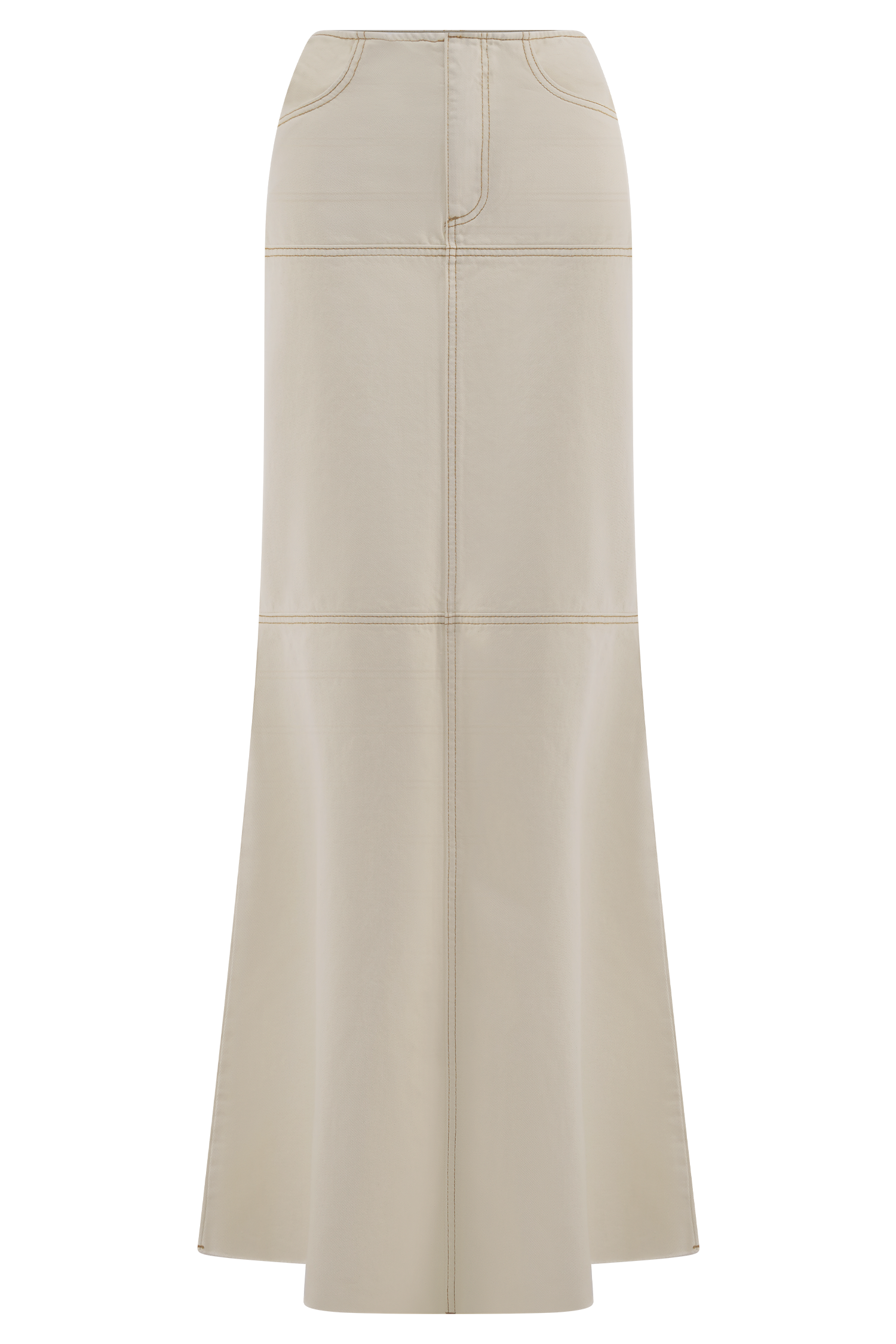 Loretta Denim Maxi Skirt - Ecru - Image 9