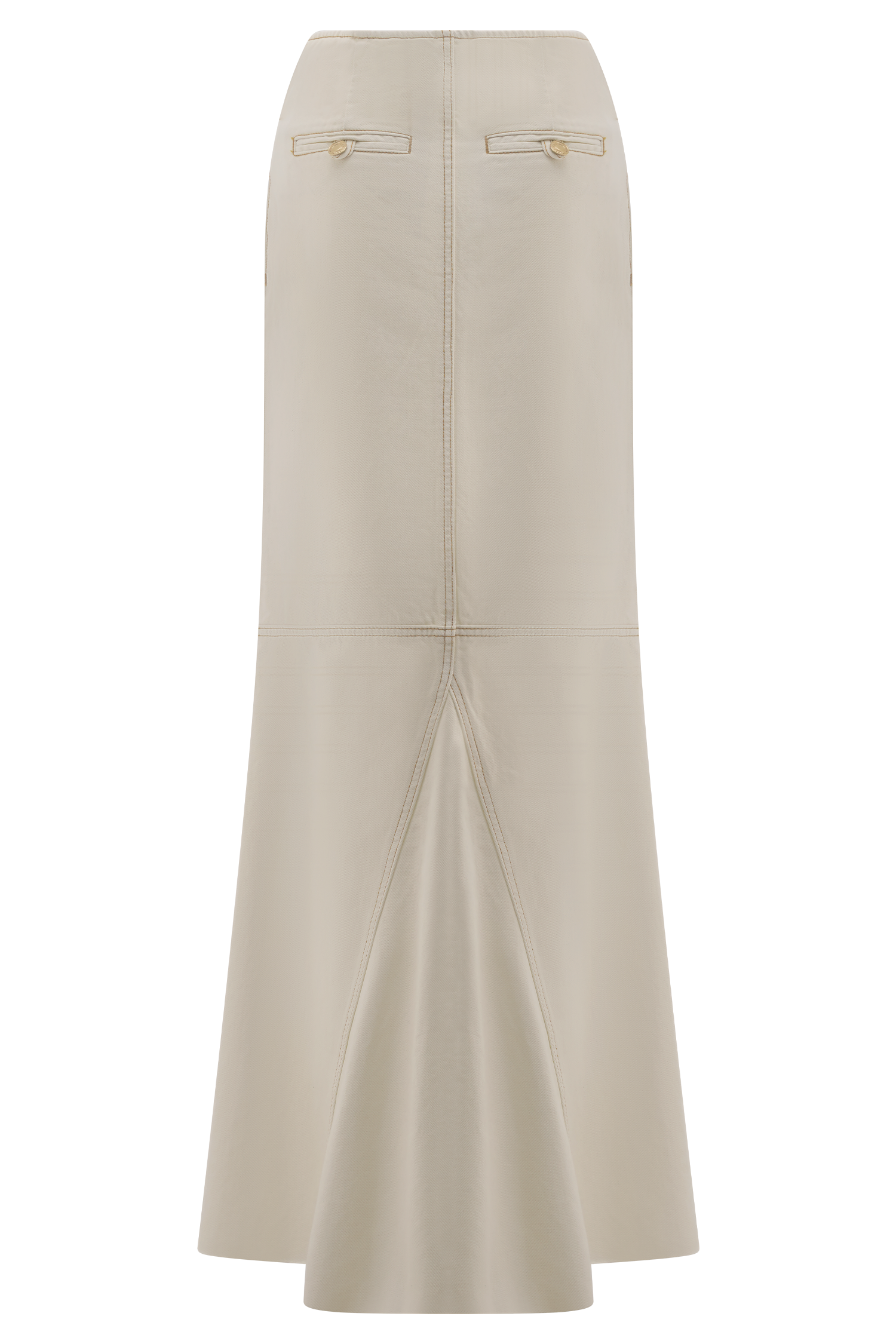 Loretta Denim Maxi Skirt - Ecru - Image 8