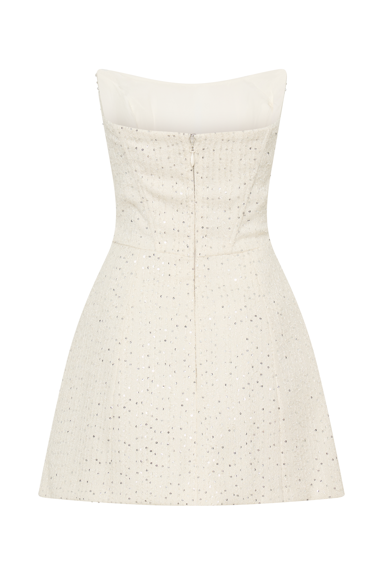 Lorrie Tweed Corset Mini Dress - White - Image 9