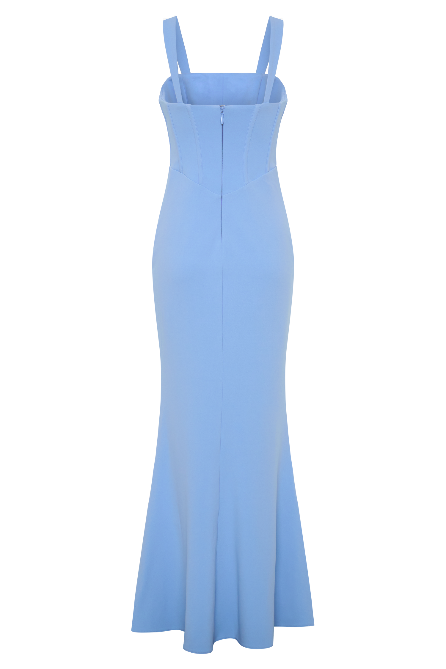 Luella Crepe Corset Maxi Dress - Cornflower Blue - Image 6