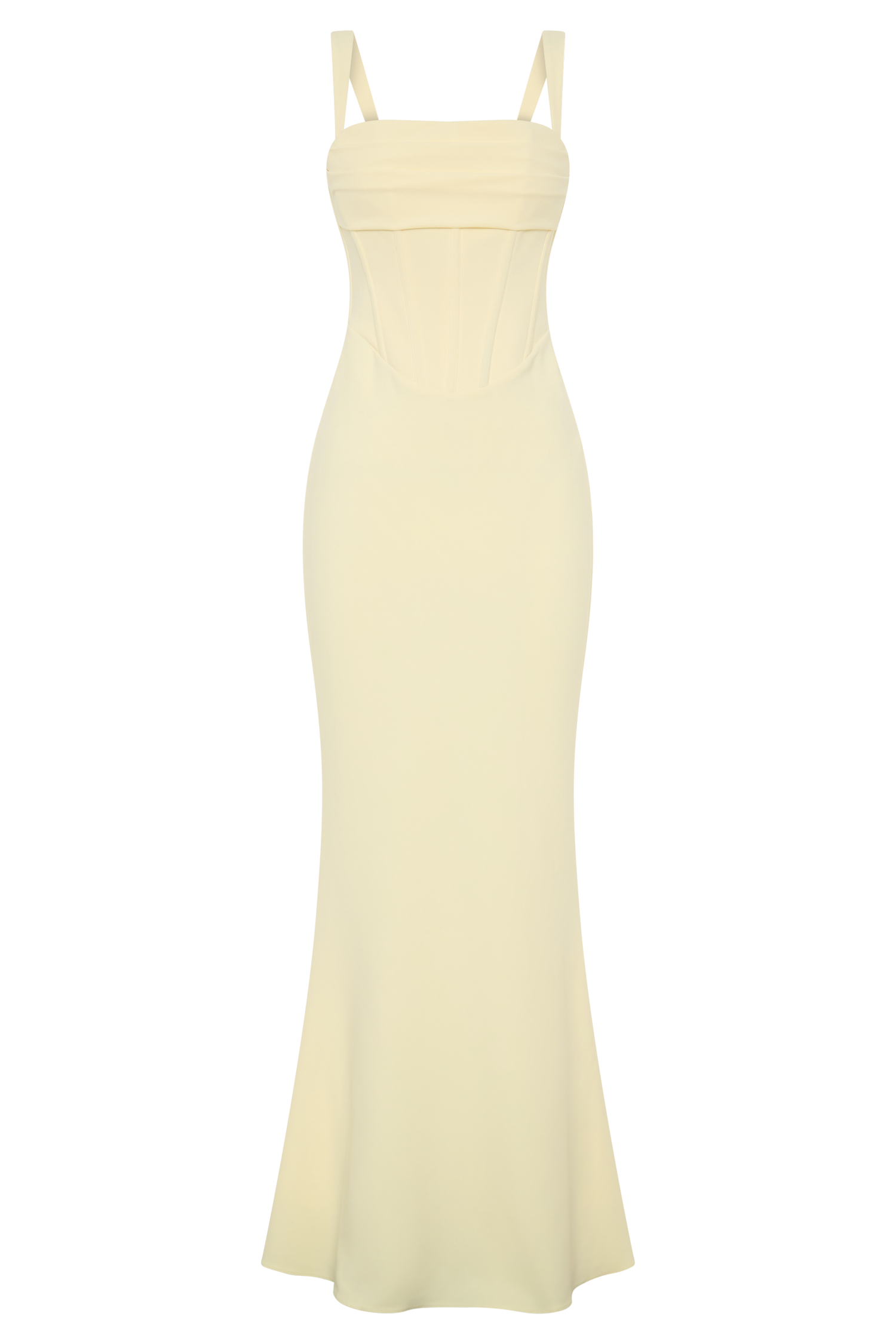 Luella Crepe Corset Maxi Dress - Lemon - Image 11