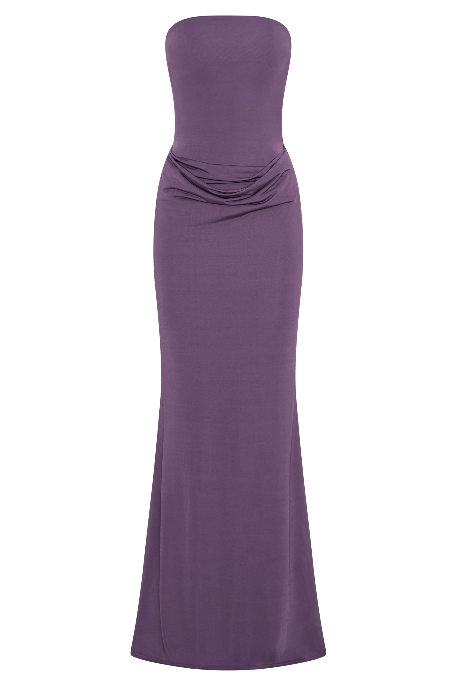 Madison Strapless Slinky Maxi Dress - Purple - Image 8