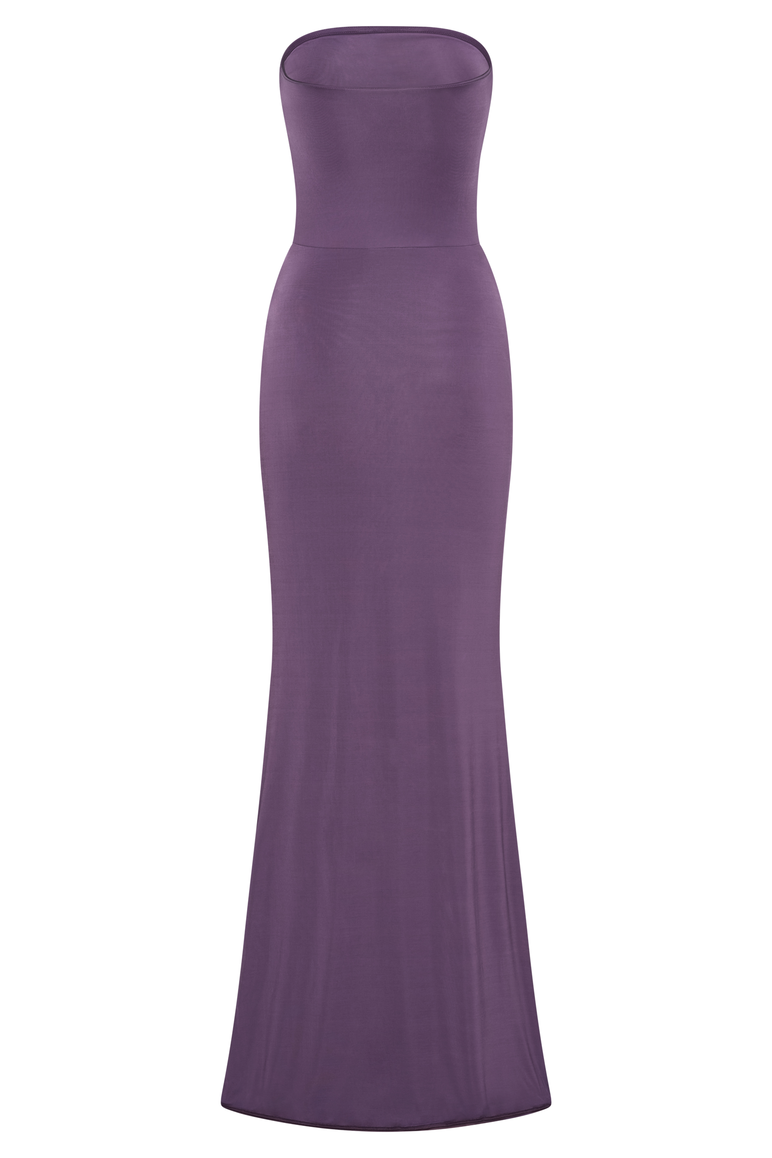 Madison Strapless Slinky Maxi Dress - Purple - Image 7