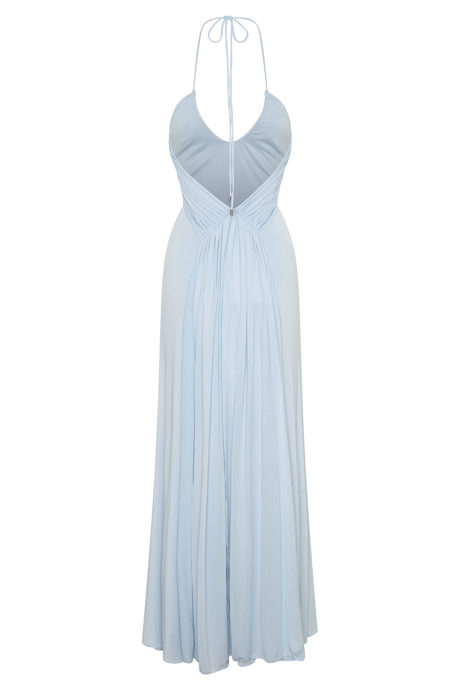 Maely Gathered Slinky Maxi Dress - Pale Blue - Image 8