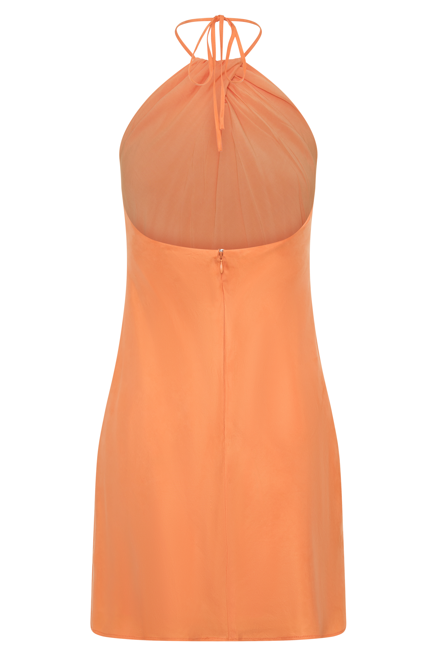 Maggie Cupro Halter Mini Dress - Orange - Image 6
