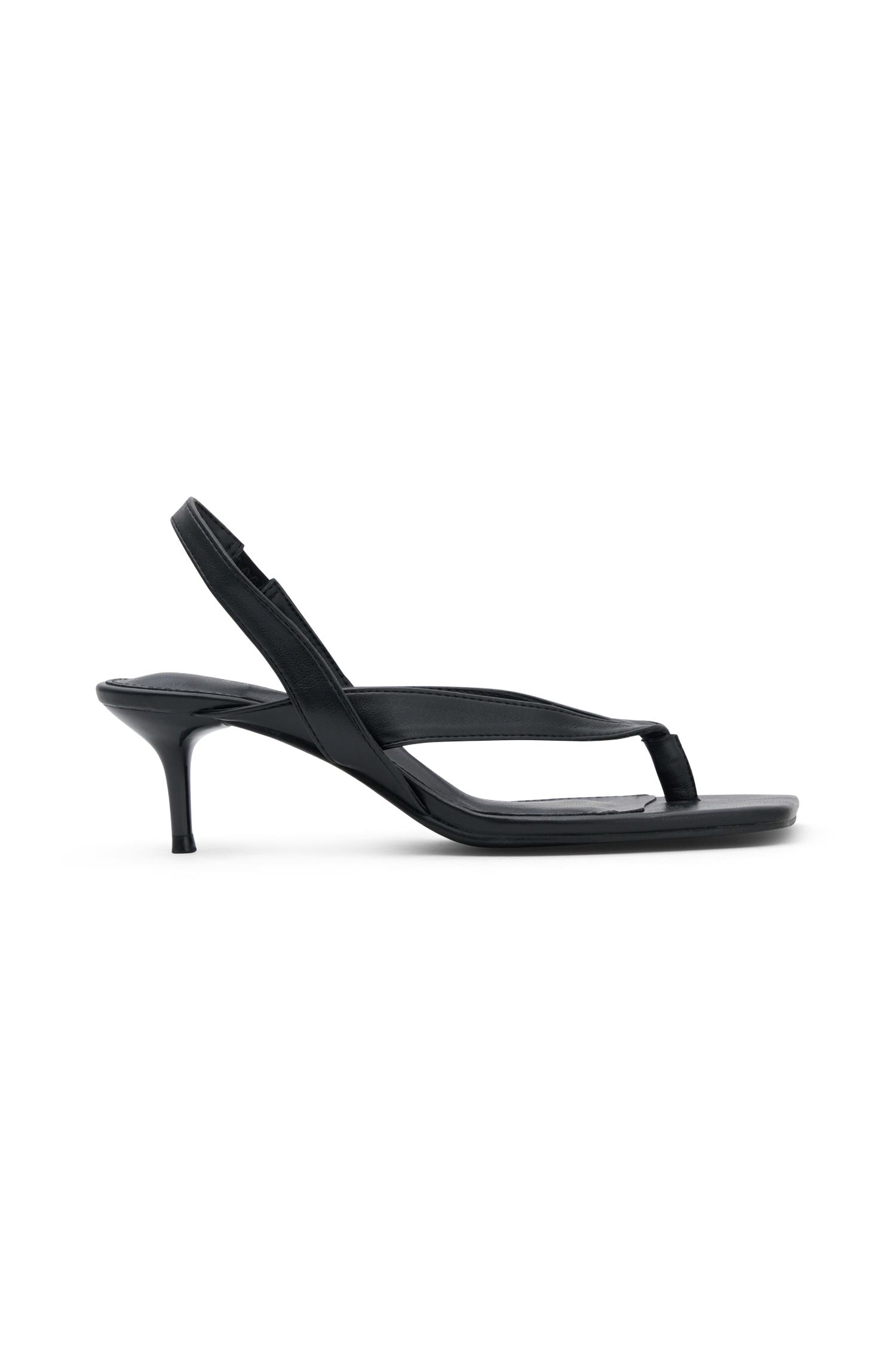 Mai Sling Back Thong Heel - Black - Image 6