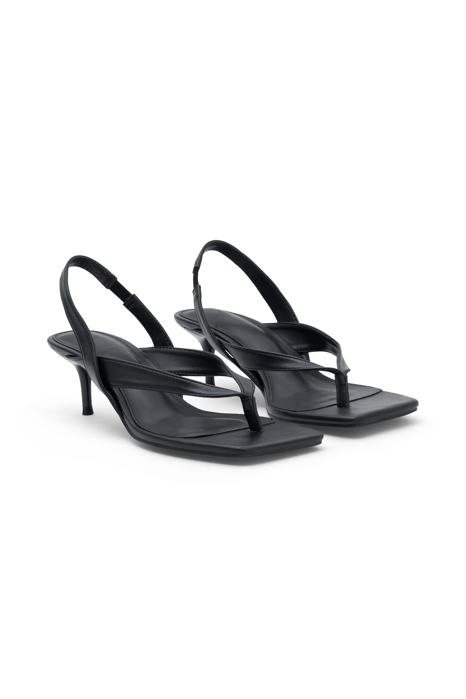 Mai Sling Back Thong Heel - Black - Image 7