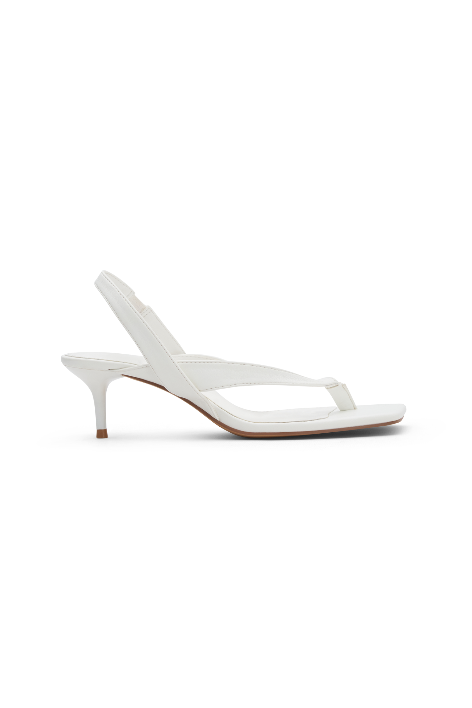 Mai Sling Back Thong Heel - White - Image 5