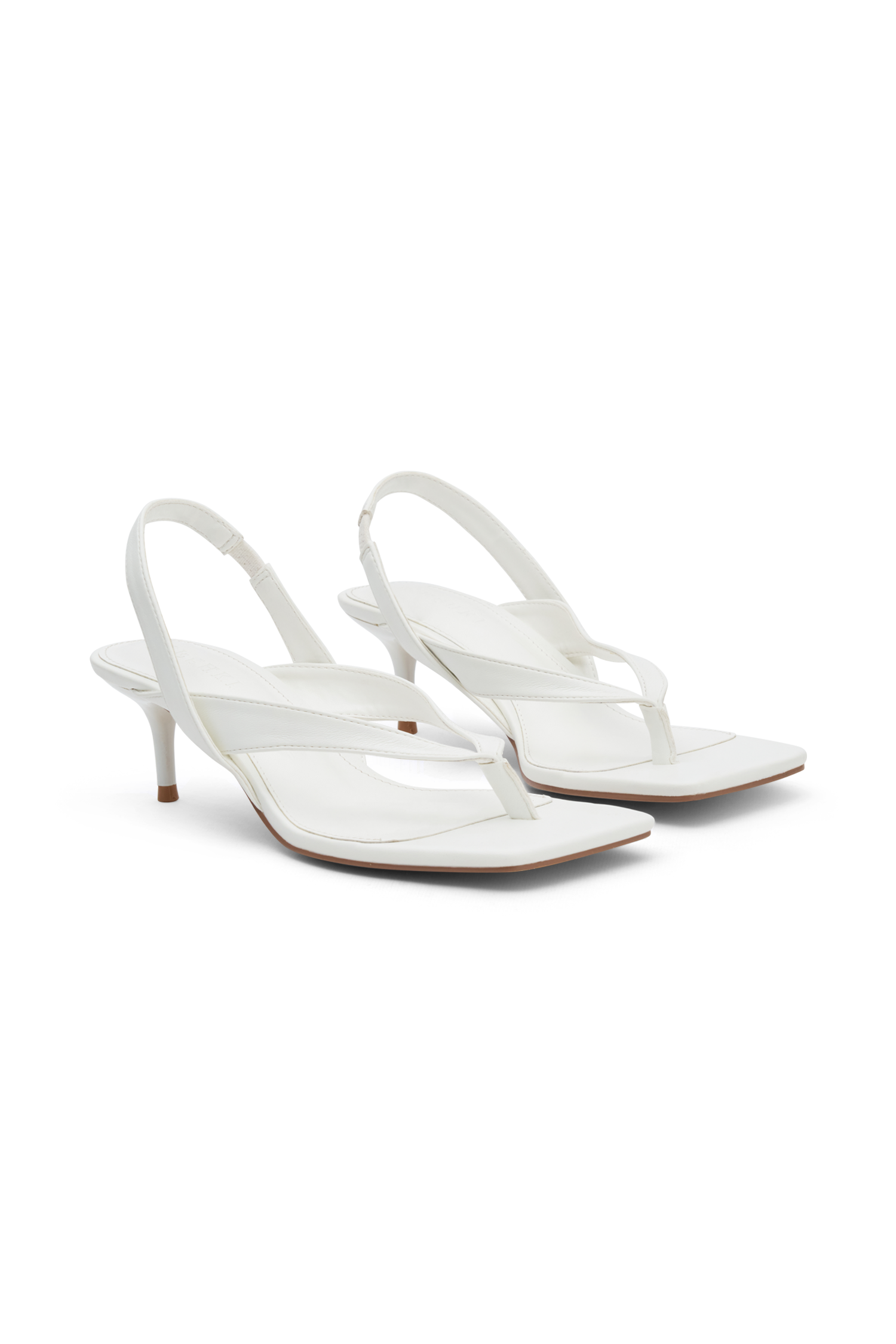 Mai Sling Back Thong Heel - White - Image 6