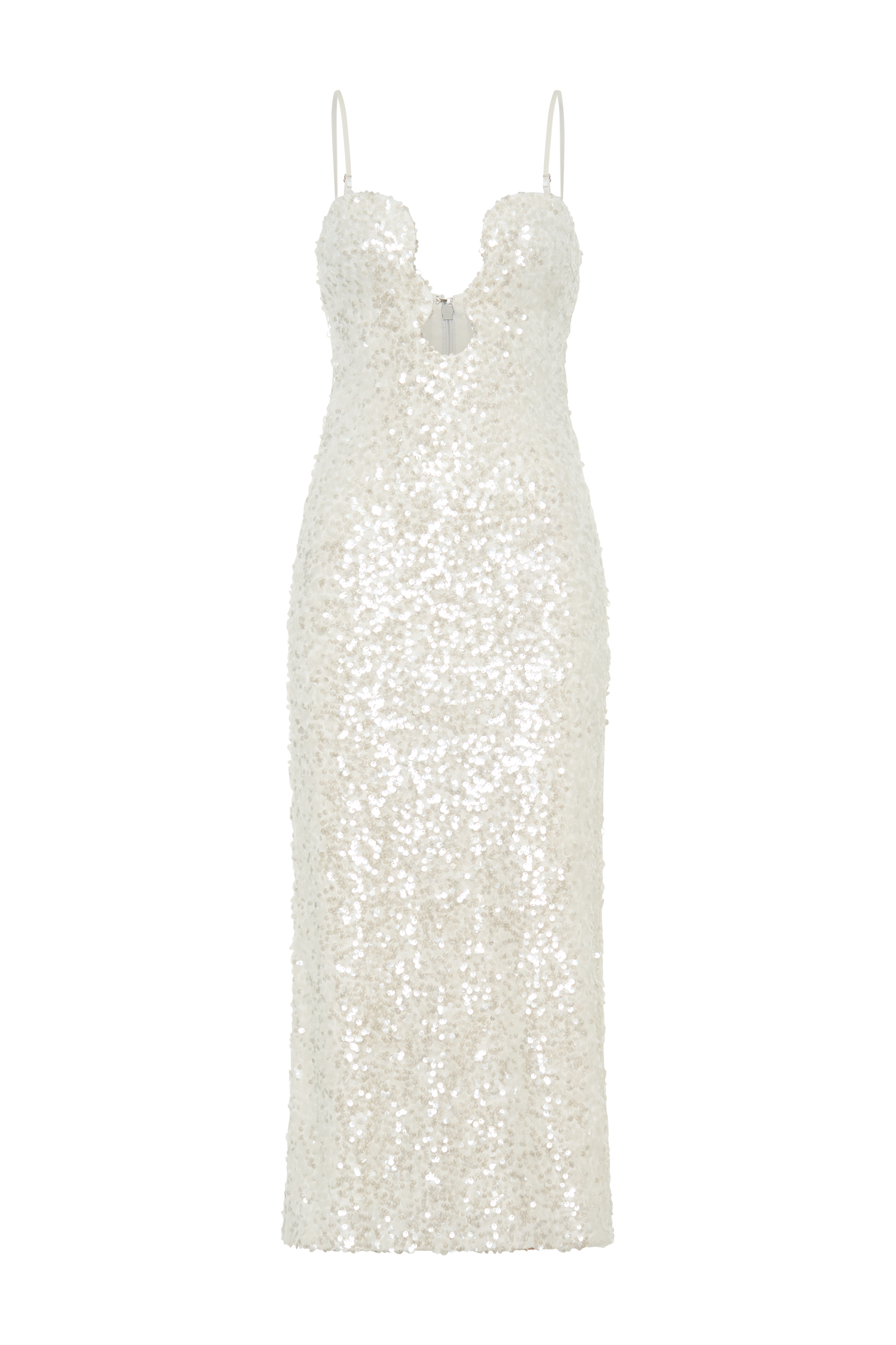 Makari Sequin Maxi Dress - White - Image 9