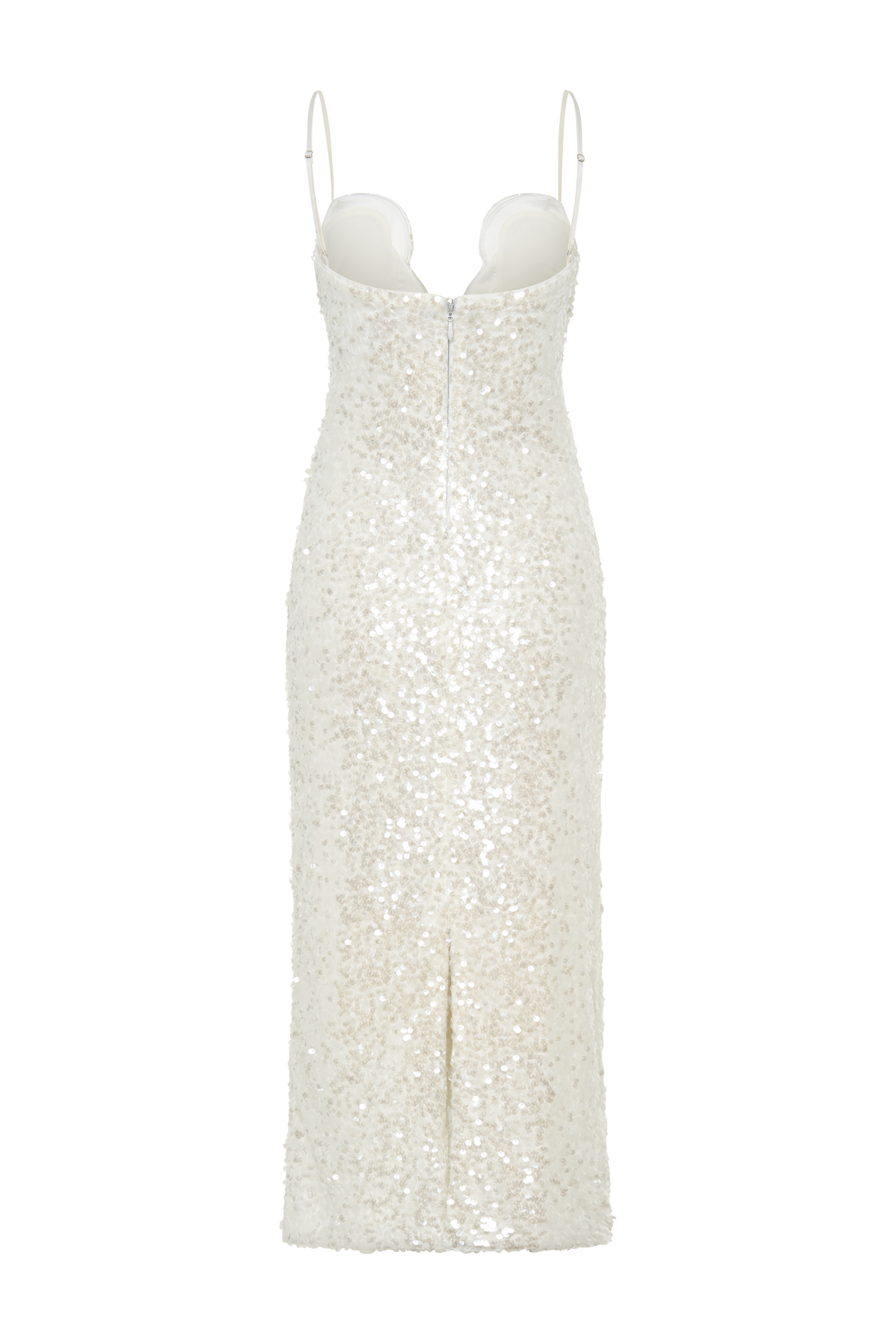 Makari Sequin Maxi Dress - White - Image 8