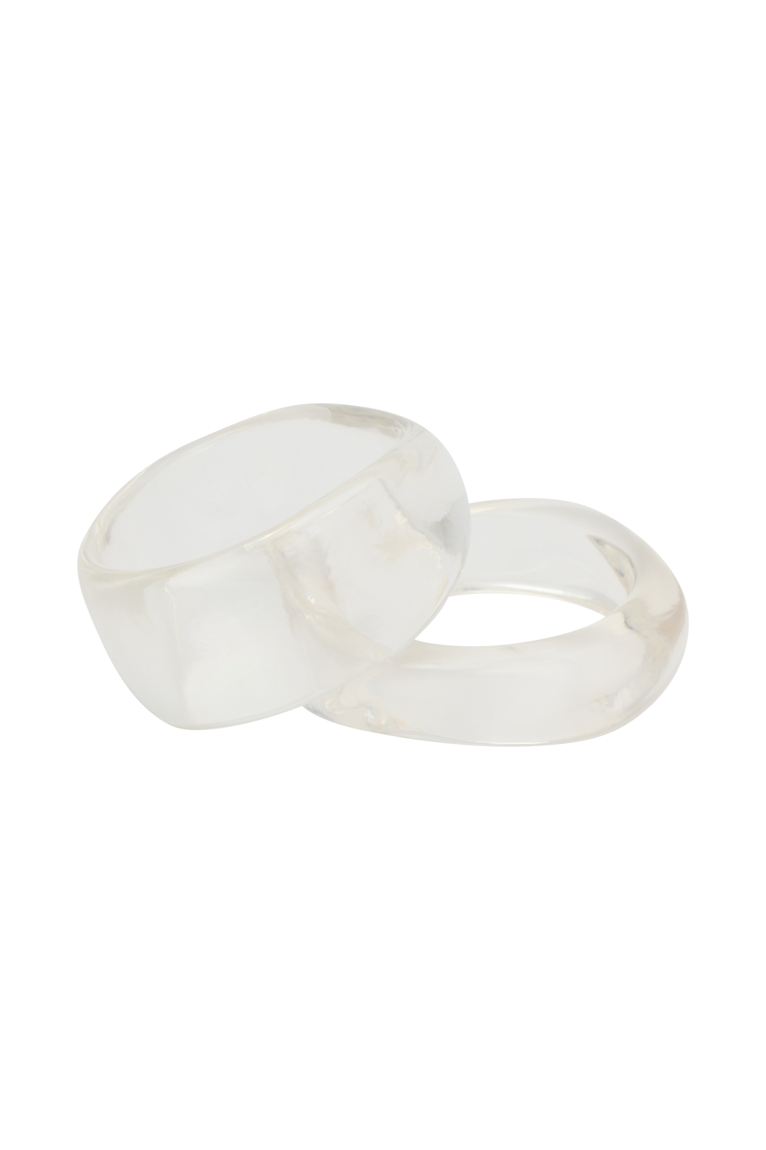 Marah Resin Bangle Set - Clear - Image 6