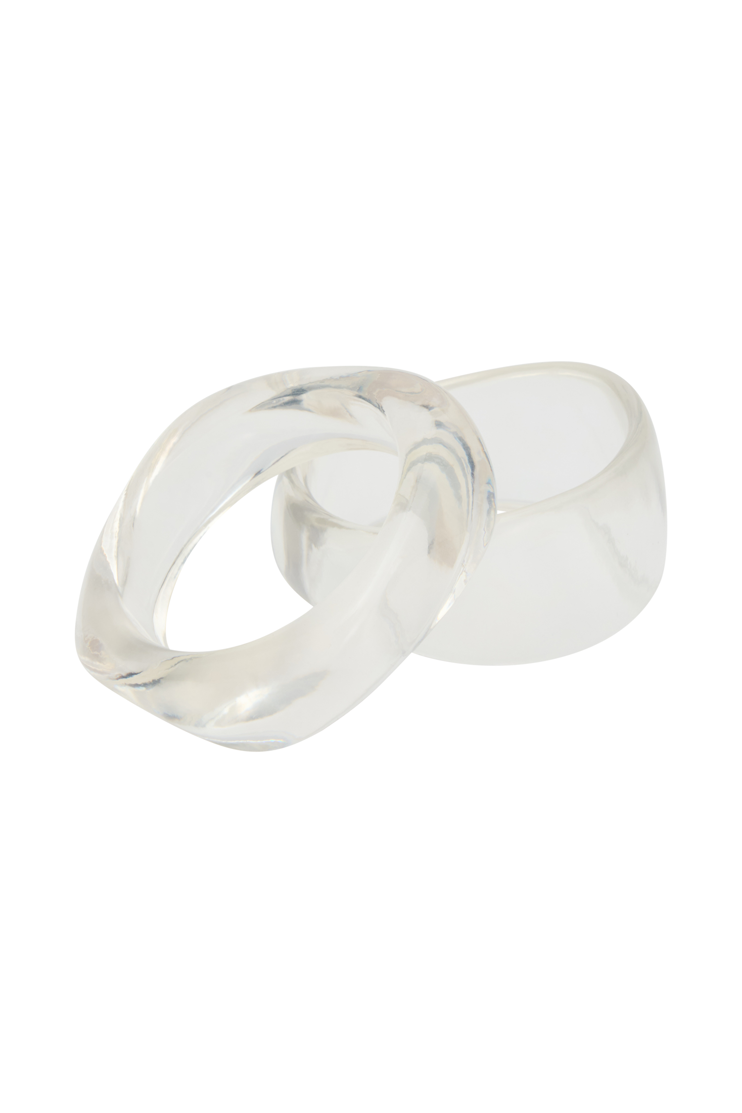 Marah Resin Bangle Set - Clear - Image 7
