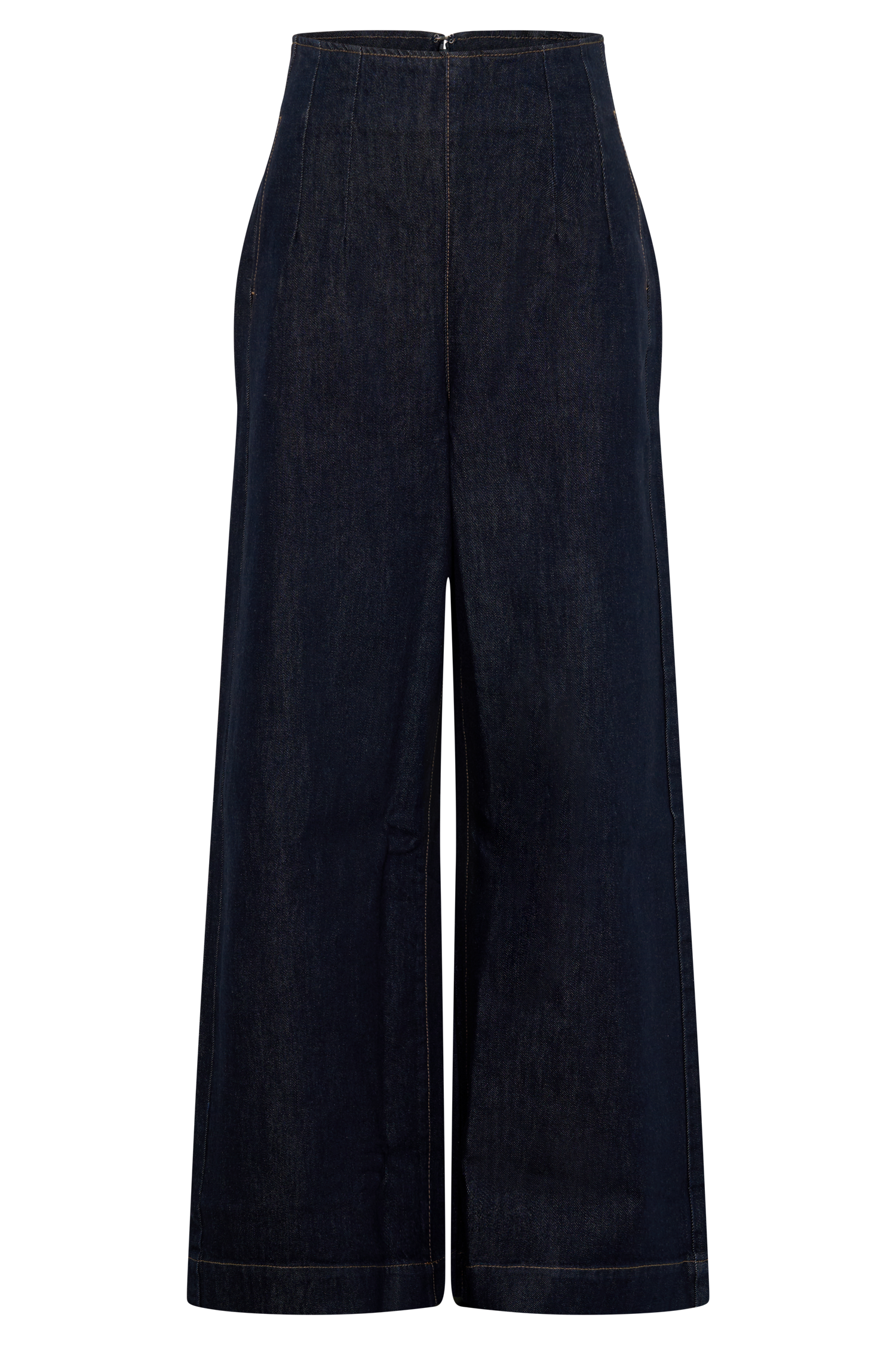Maral High Waisted Dart Jeans - Washed Indigo Blue - Image 10