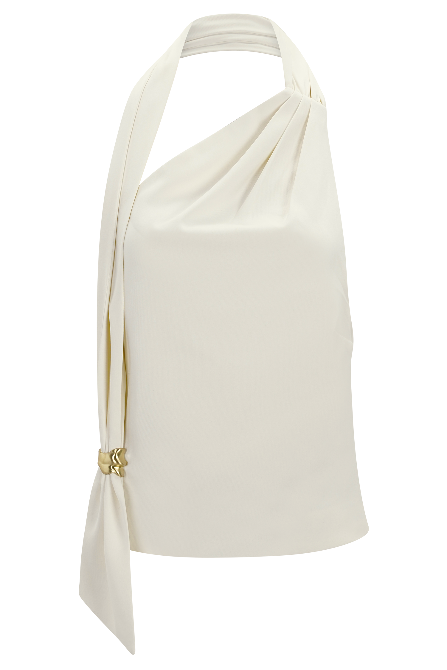 Marina Halter Top With Hardware - Ivory - Image 9