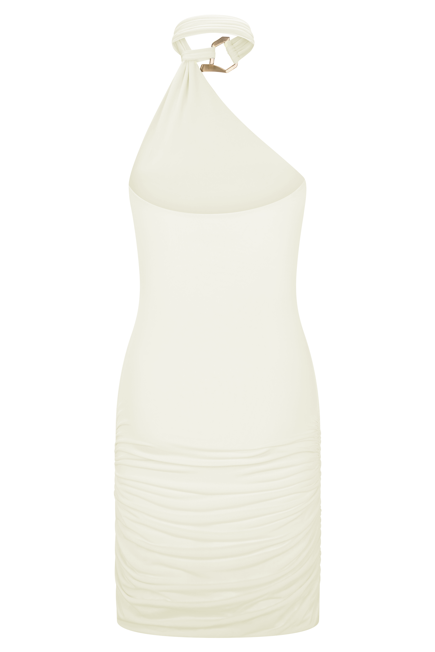 Mariposa Slinky Halter Mini Dress - Ivory - Image 8