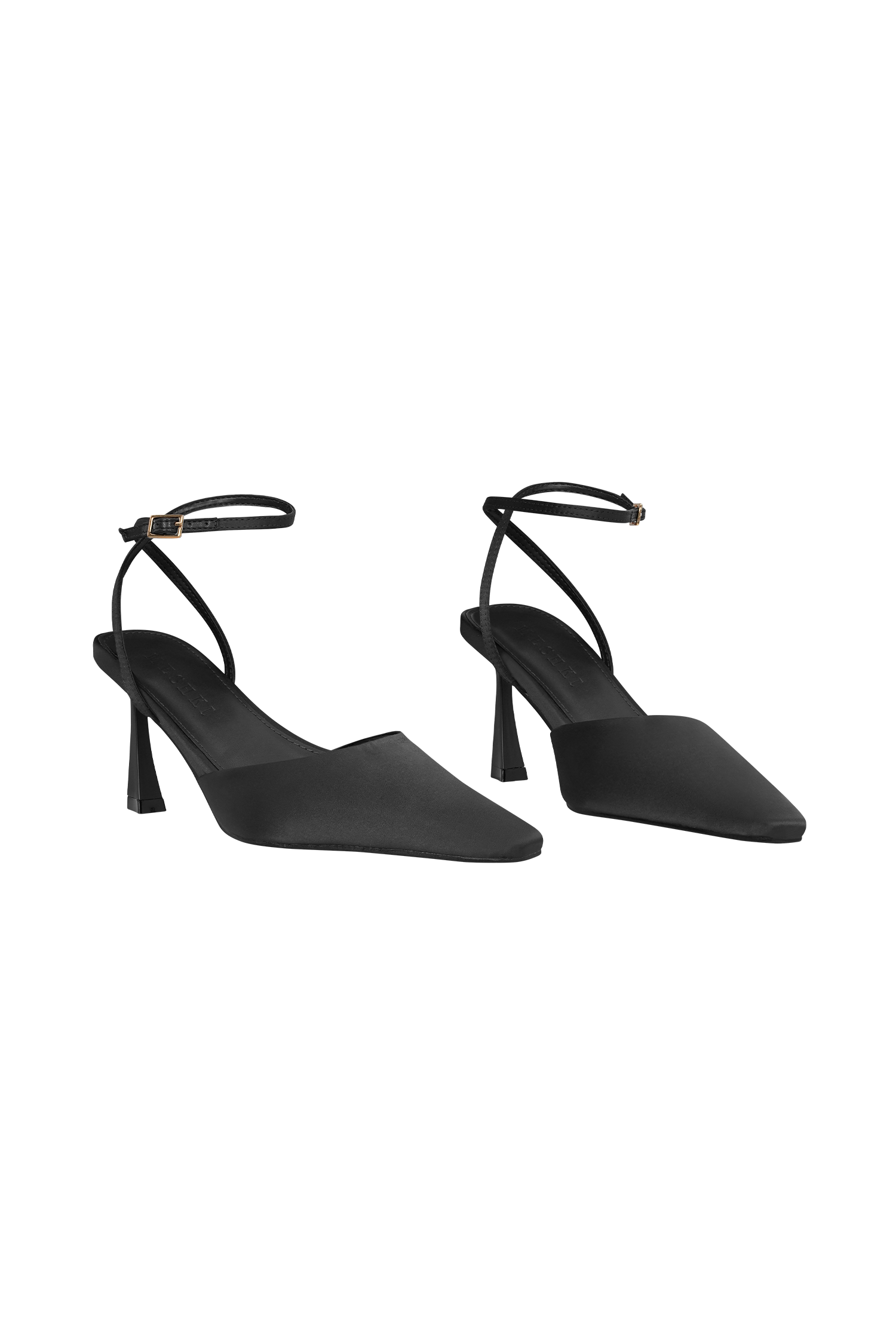 Marley Satin Pointed Heel - Black - Image 3