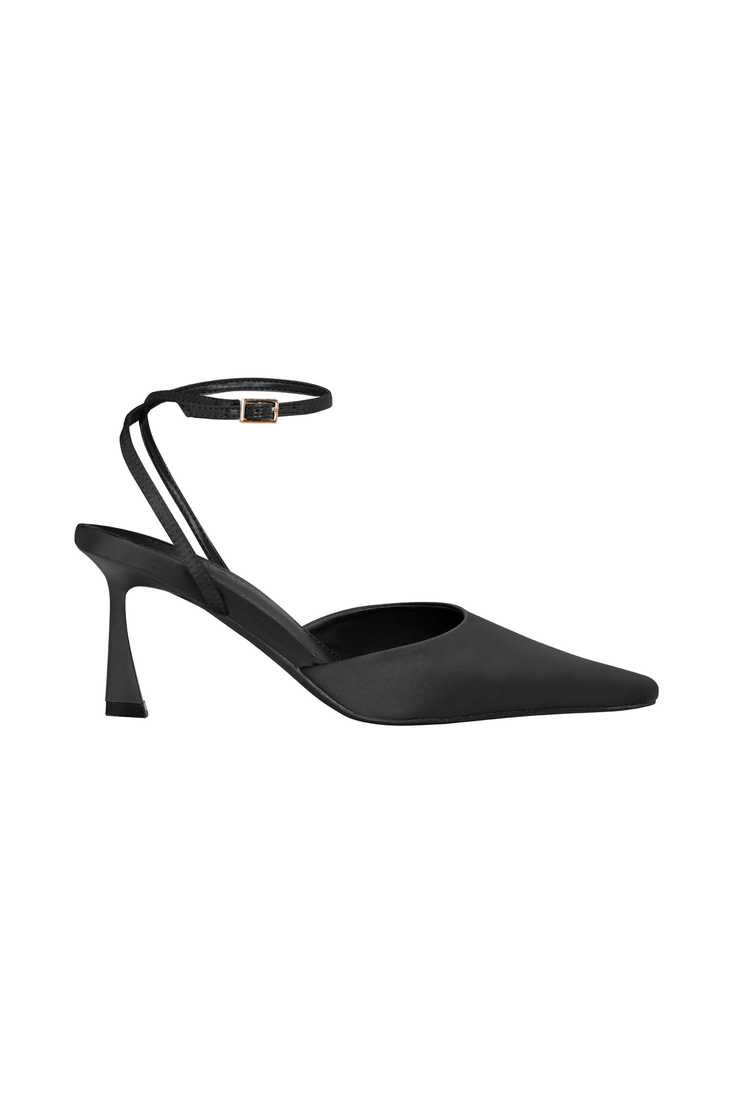 Alternative view of Marley Satin Pointed Heel - Black