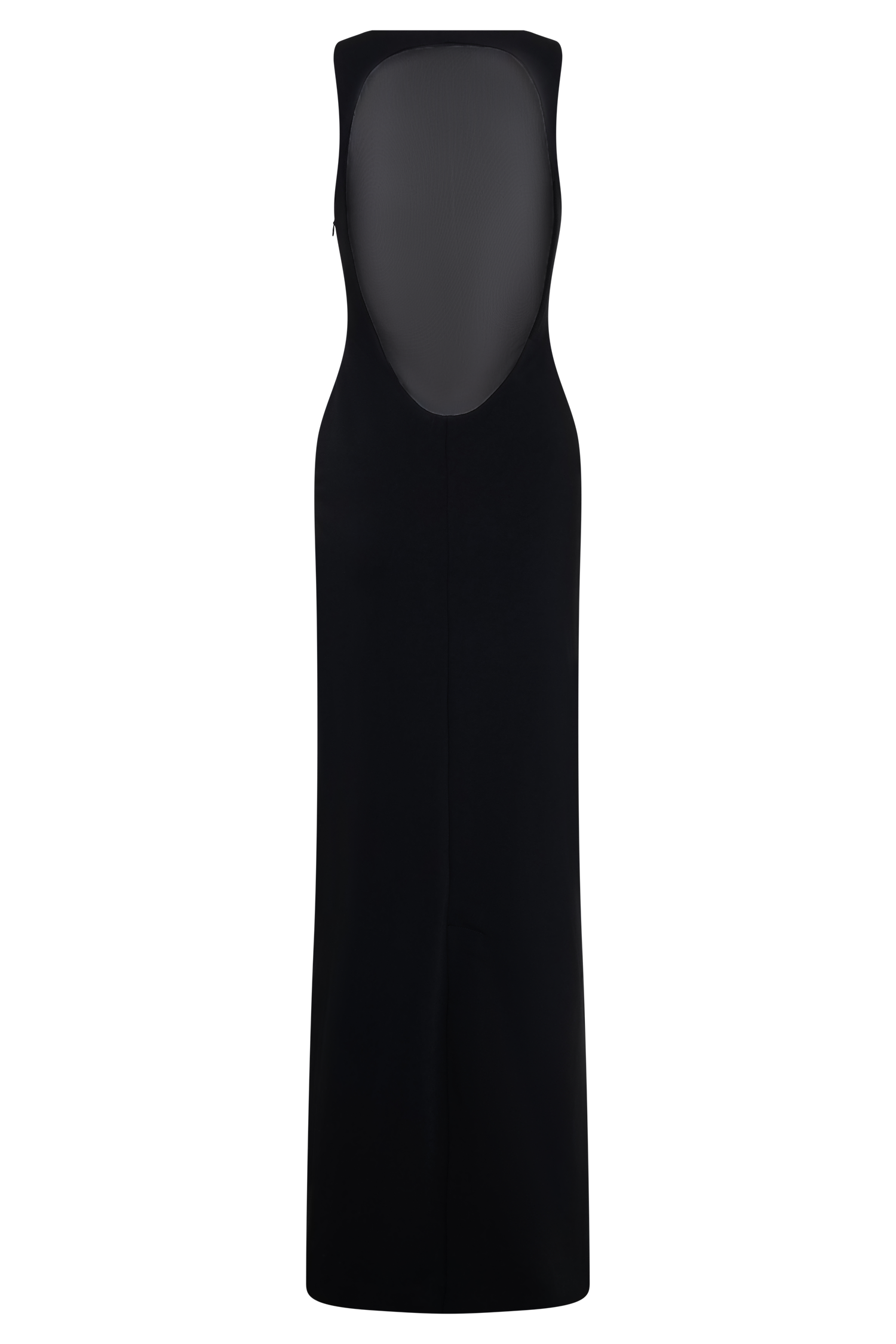 Marlon Crepe And Mesh Maxi Dress - Black - Image 8