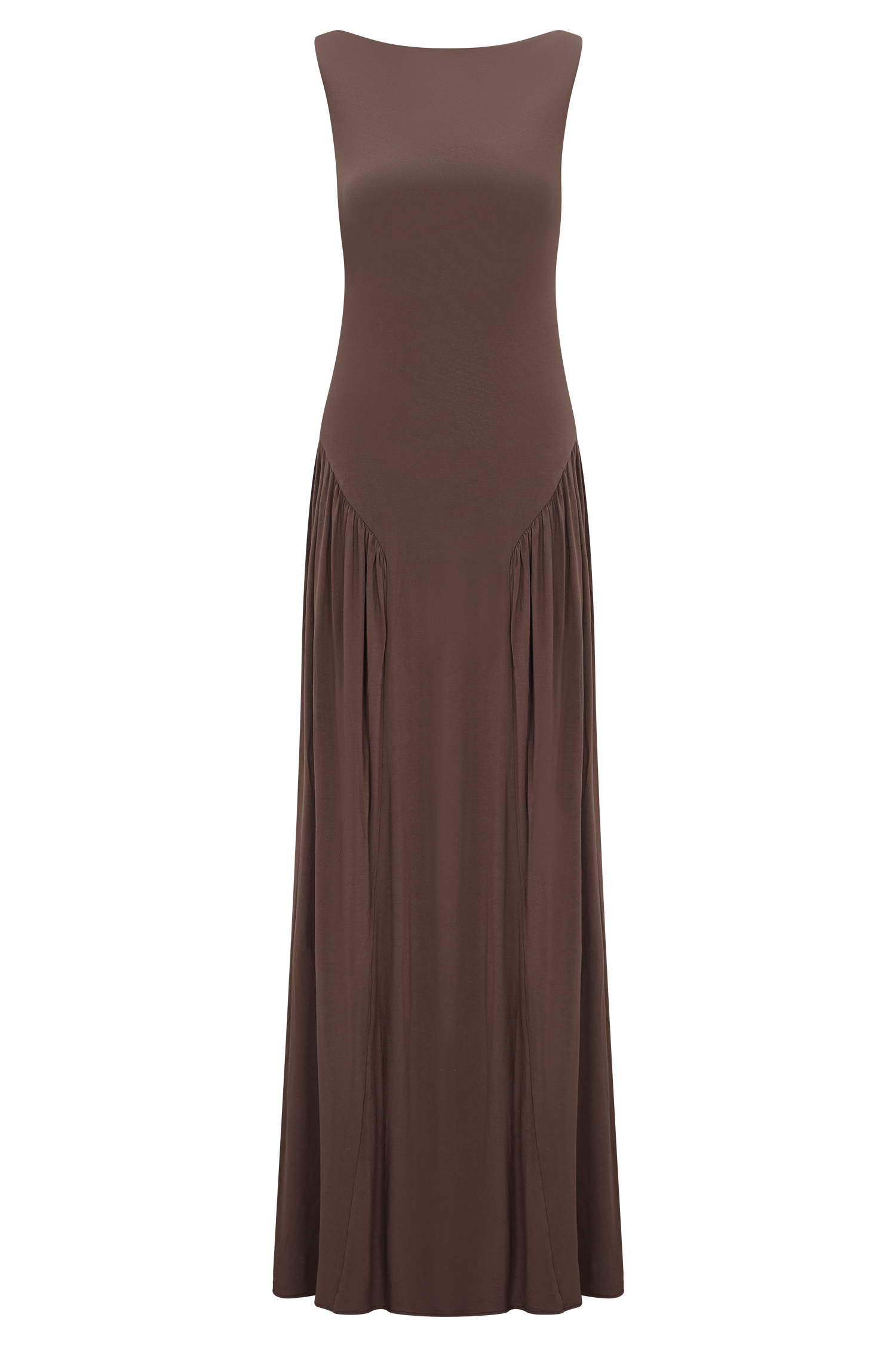 Marnie Modal Sleeveless Maxi Dress - Chocolate - Image 9